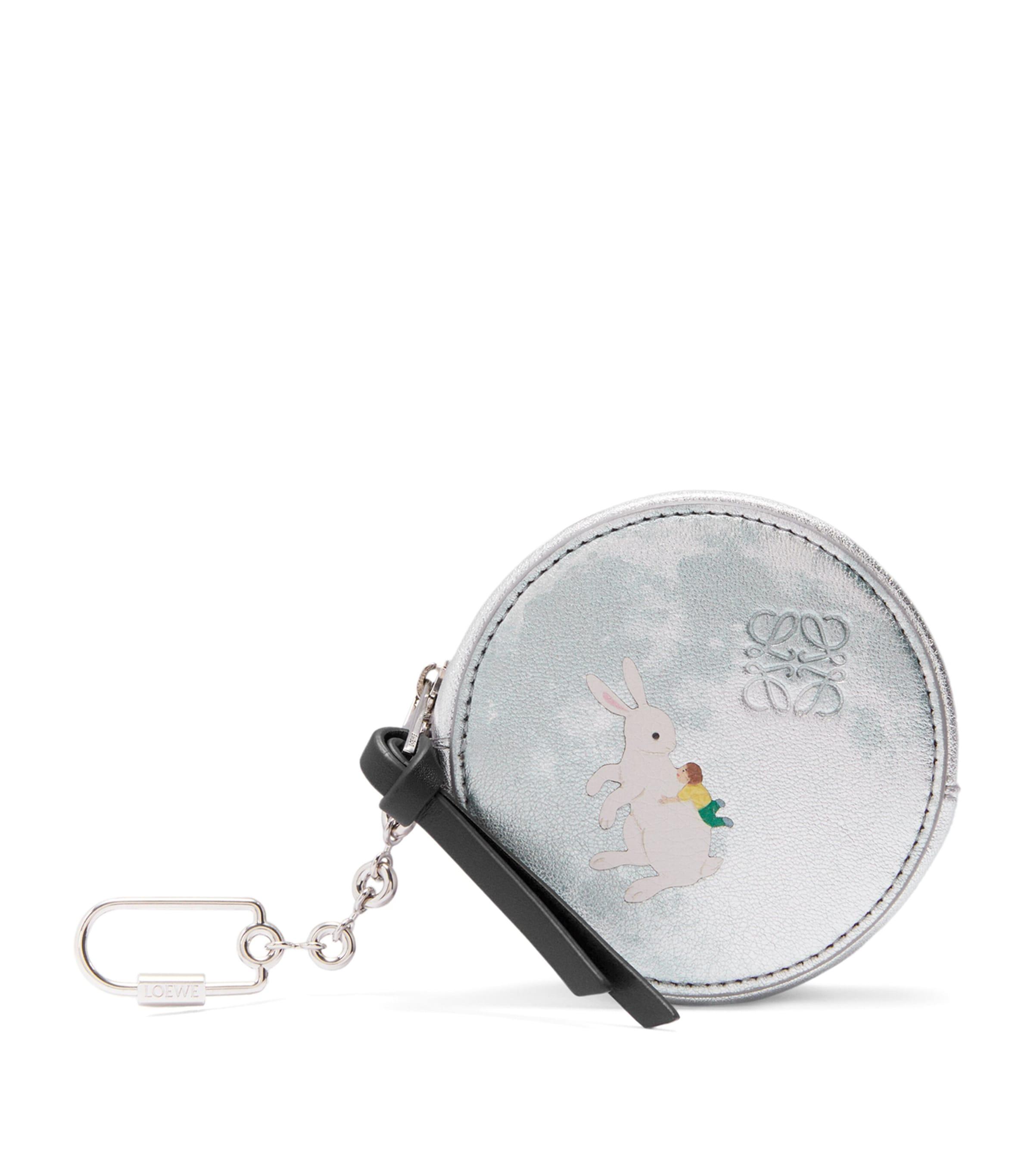 Loewe X Suna Fujita Leather Bunnies Coin Pouch in White