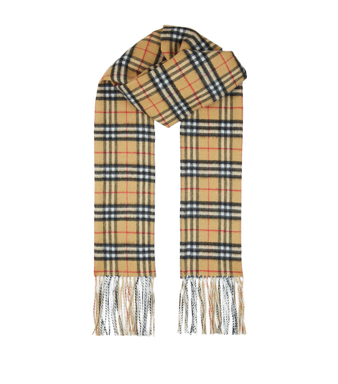 Double Sided Check Cashmere Scarf 