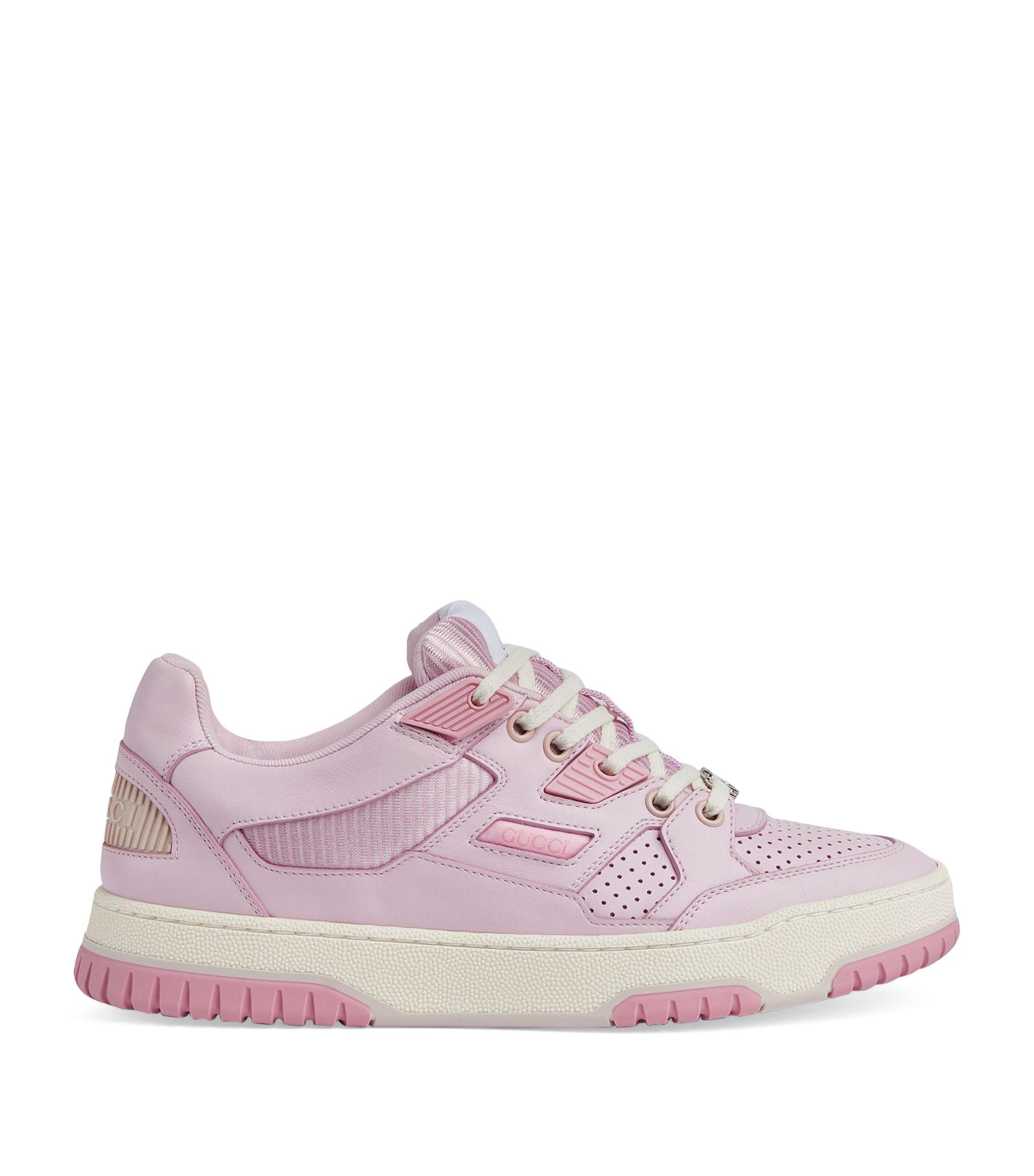 Pink gucci cheap trainers