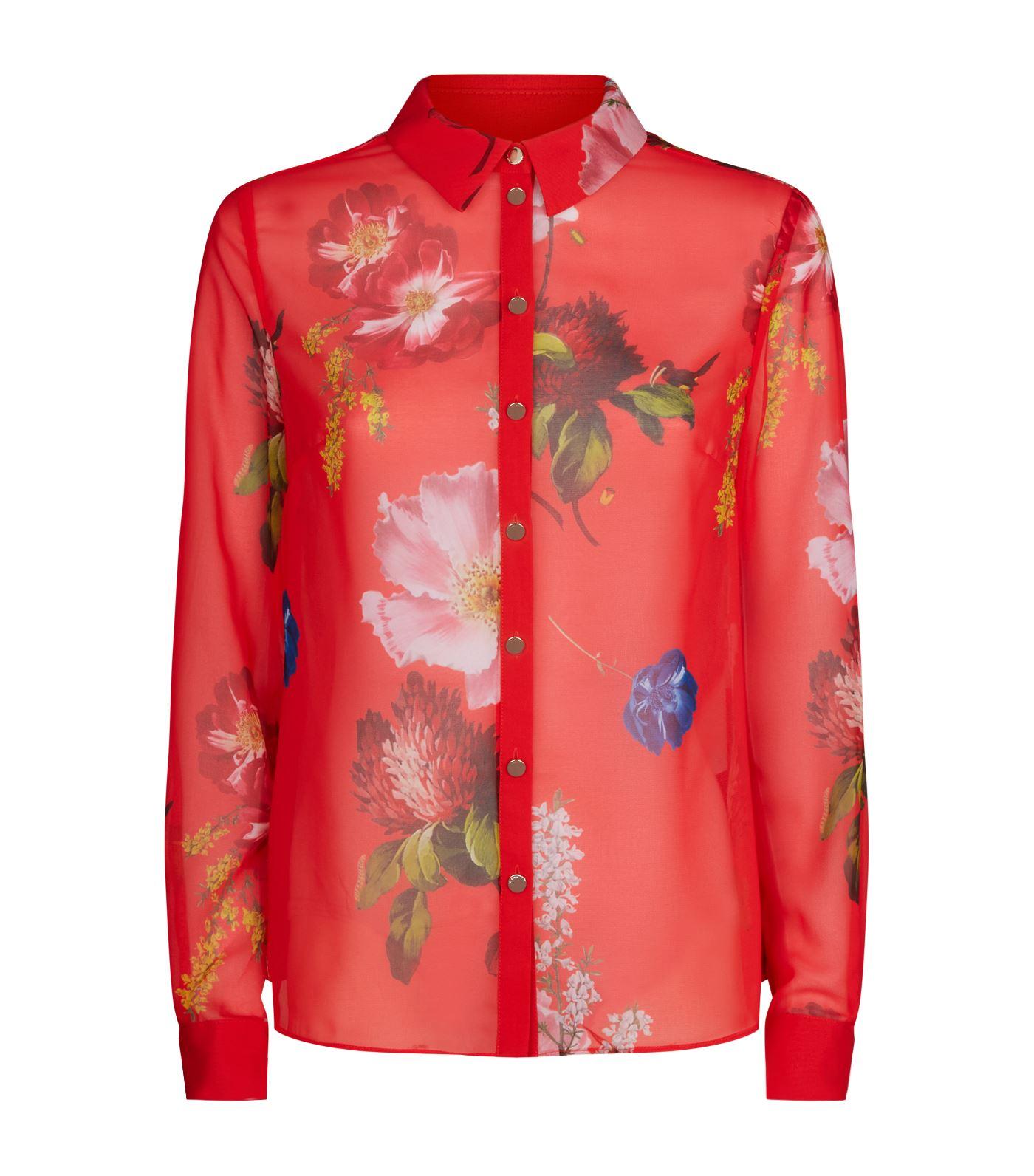 Ted Baker Eevilin Berry Blouse in Red | Lyst UK