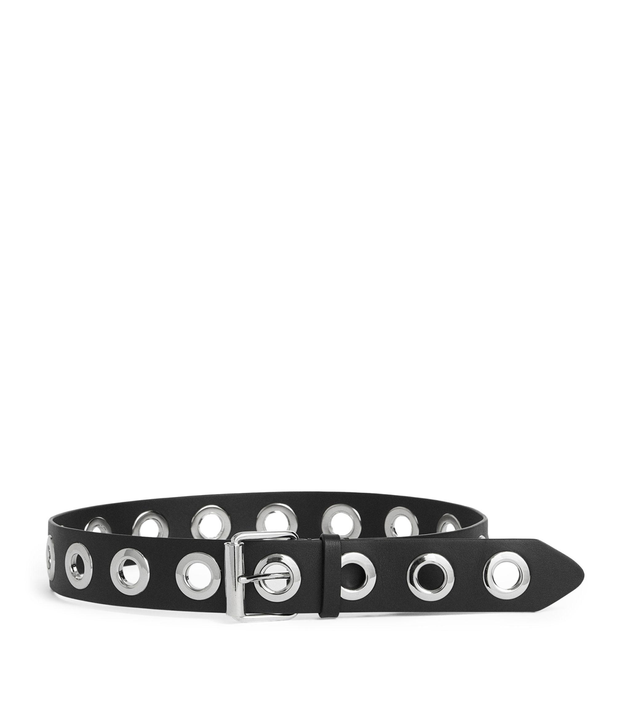 black eyelet belt