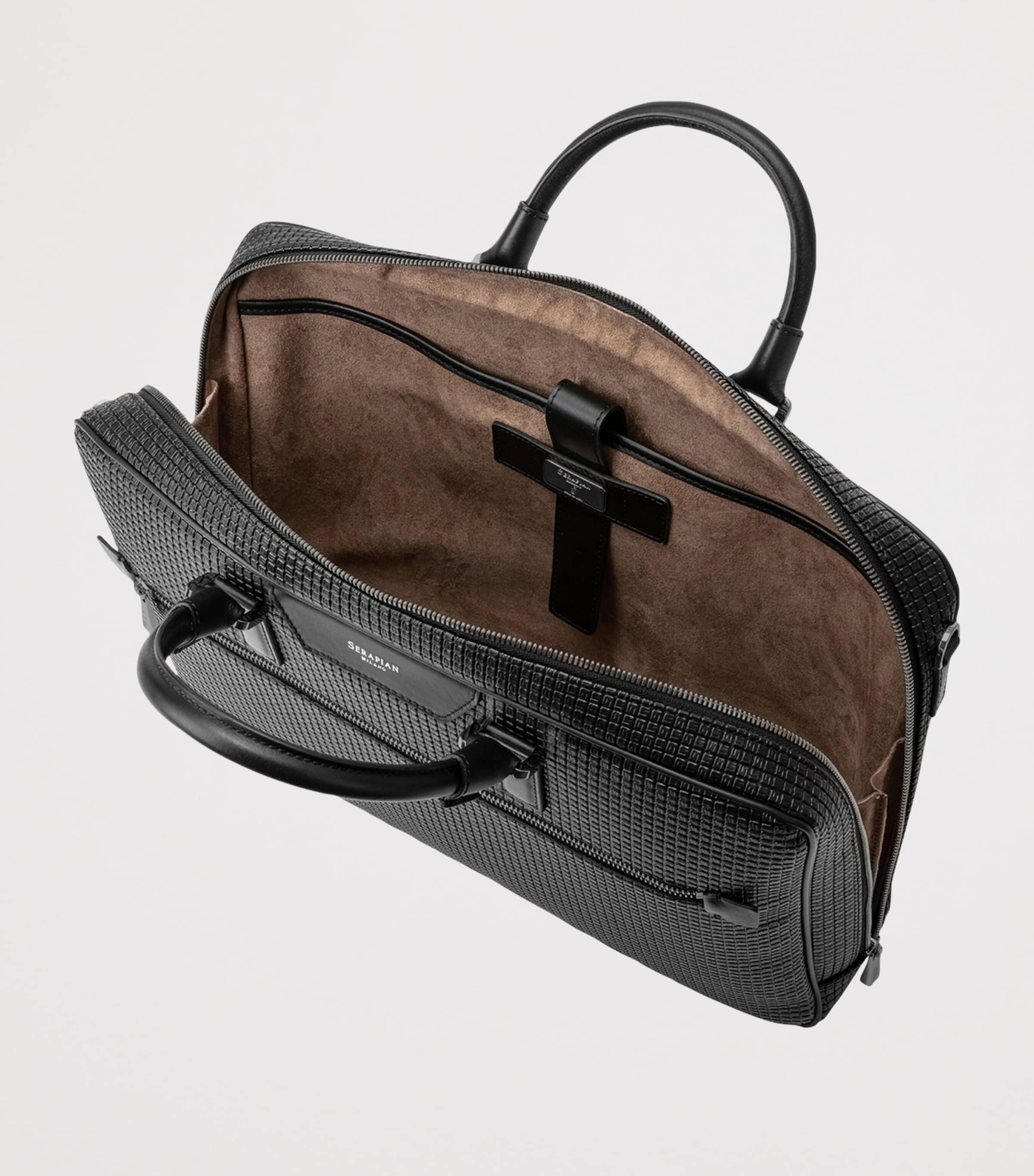 Serapian Slim Stepan Briefcase in Black for Men | Lyst