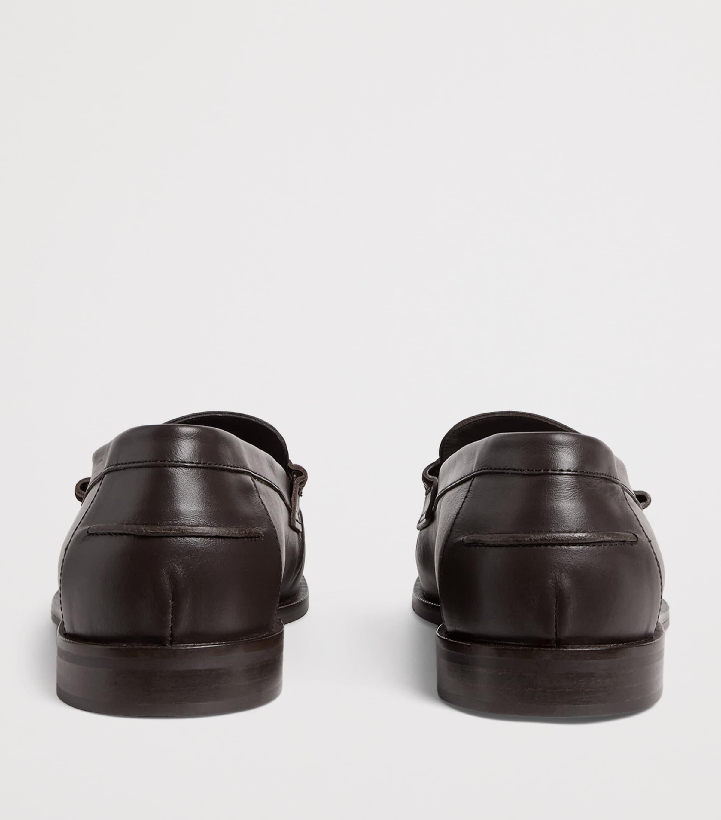 Emporio Armani Leather Loafers in Brown for Men | Lyst