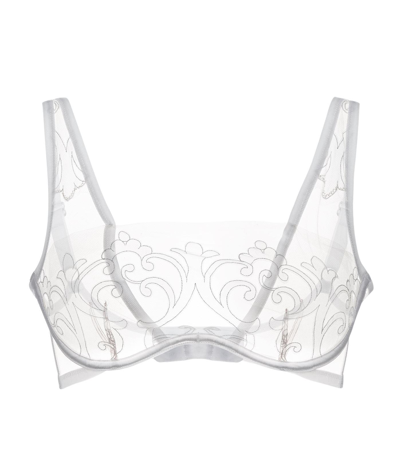 krokodille Ulydighed uddybe Agent Provocateur Tulle Haylie Bra in White - Lyst