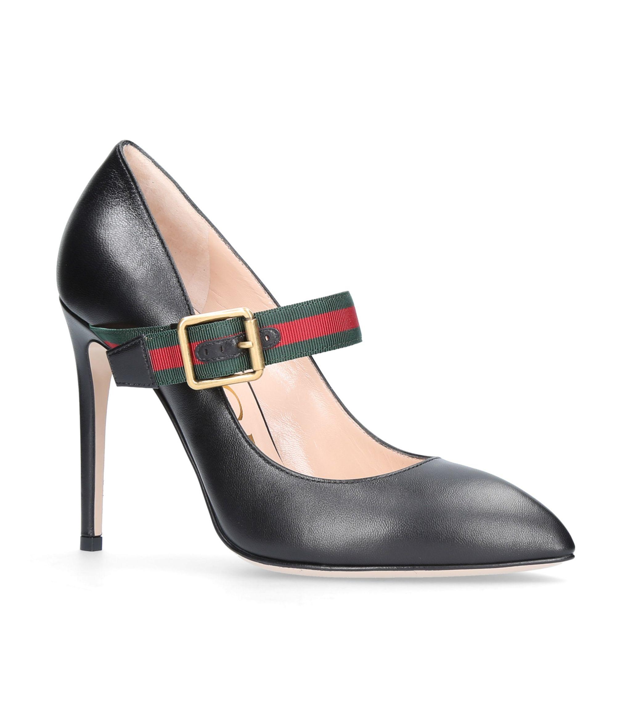 Lager Bedrag hundehvalp Gucci Leather Sylvie Pumps 105 in Blue - Lyst