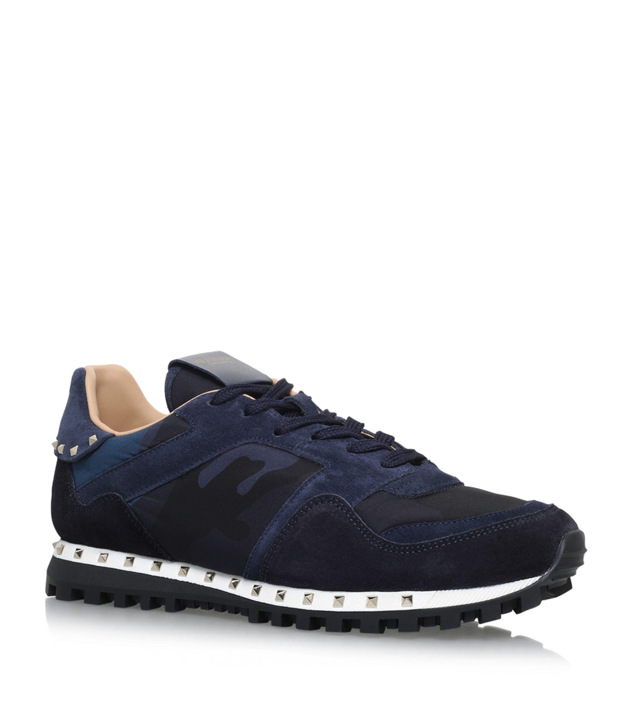valentino rockstud camouflage trainers black