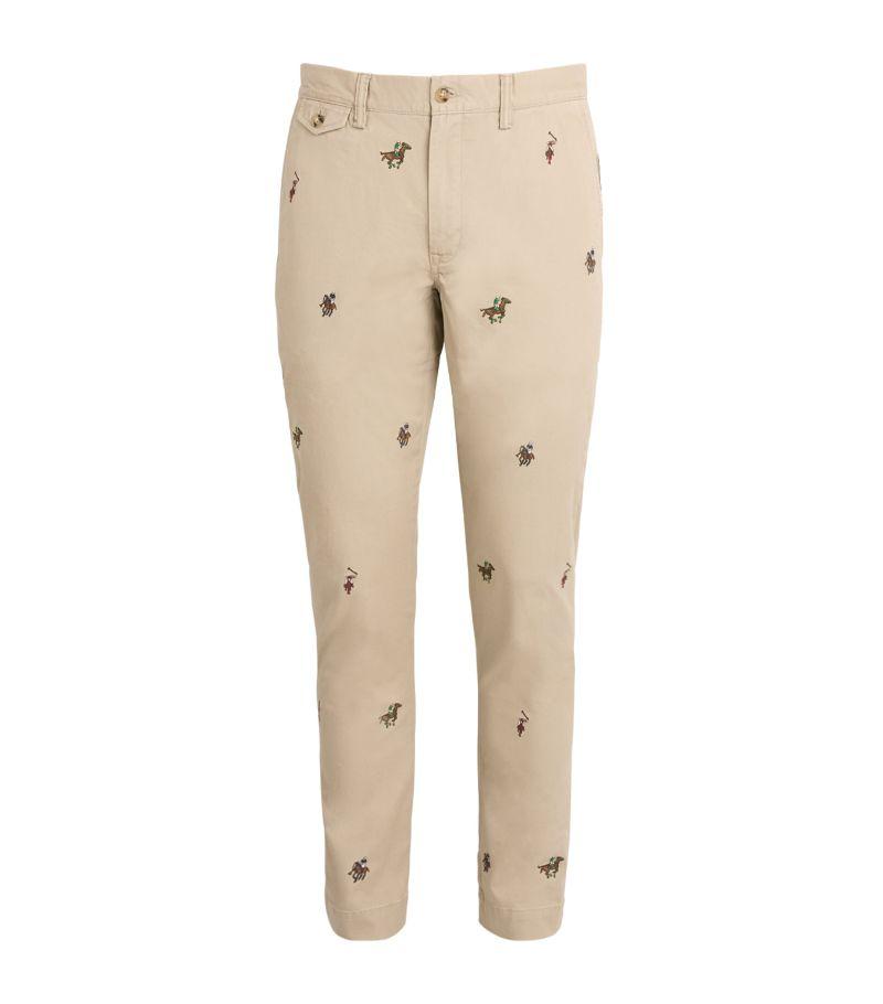 Polo Ralph Lauren Cotton Embroidered Horse Trousers in Natural for Men |  Lyst Canada