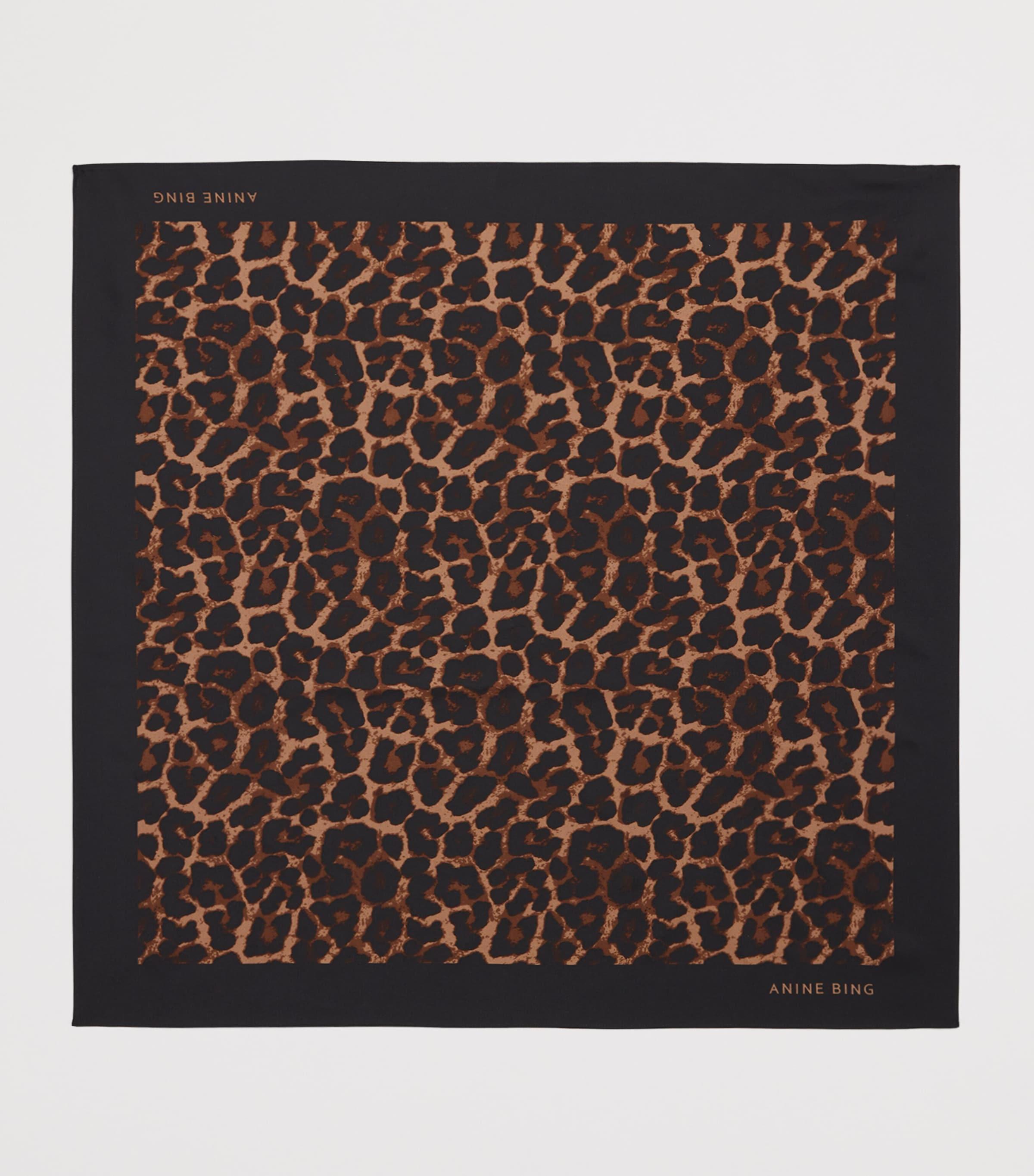 新品 定価約10万円 ANINE BING ウールブレザー XXS トープ Anine Bing Silk Twill Leopard Print York Scarf in Brown | Lyst