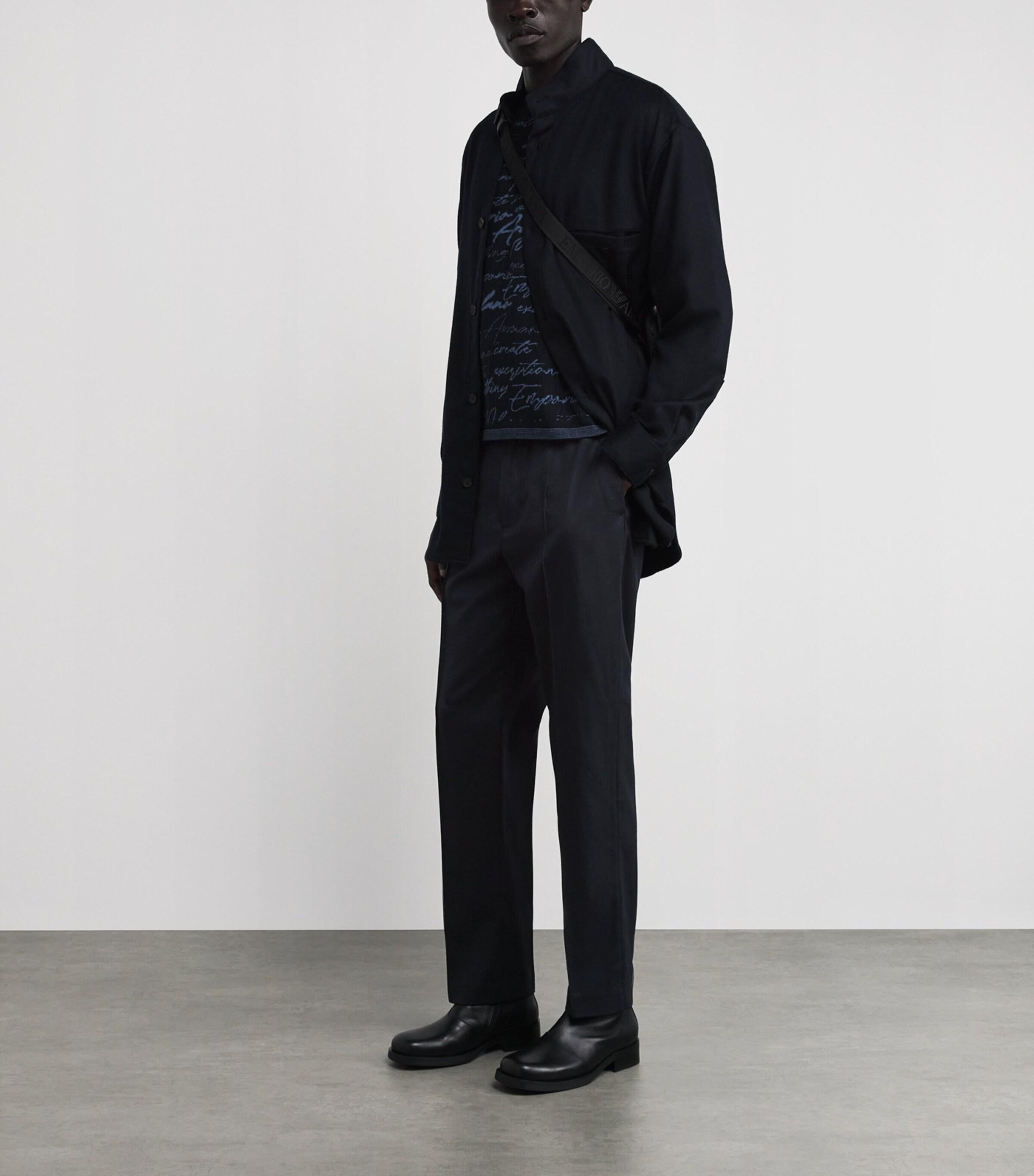 emporio armani baggy slacks グレー EMPORIO ARMANI FASHION TROUSERS | REVERSIBLE