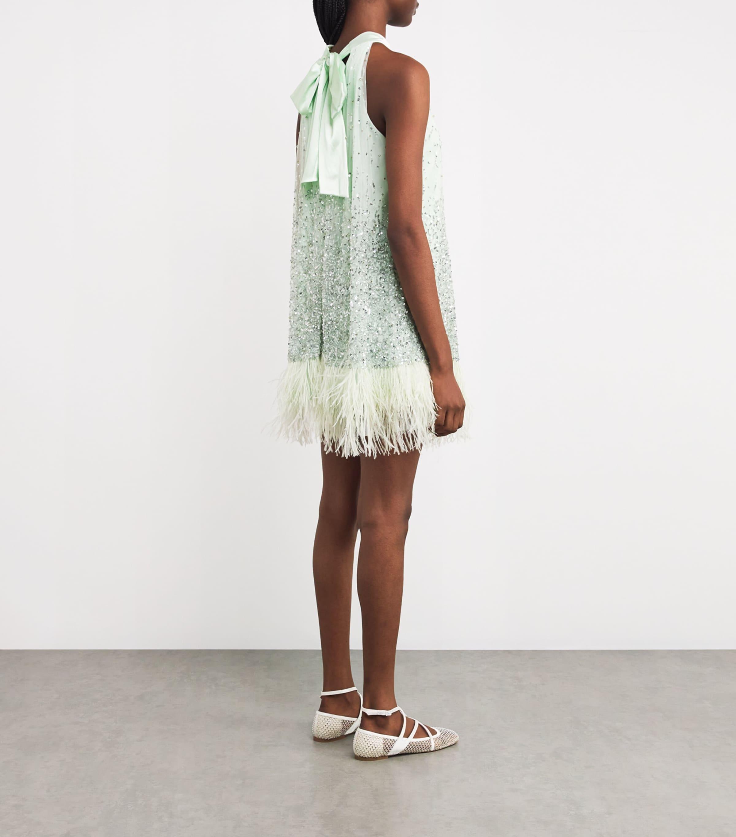 Alice + Olivia Embellished Erna Mini Dress in White | Lyst Alice + Olivia Embellished Erna Mini Dress in White | Lyst