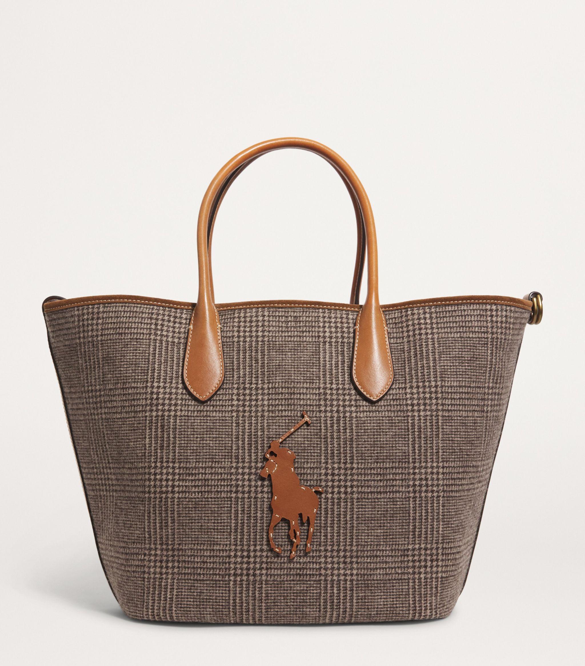 Polo Ralph Lauren Medium Wool-Blend Bellport Tote Bag in