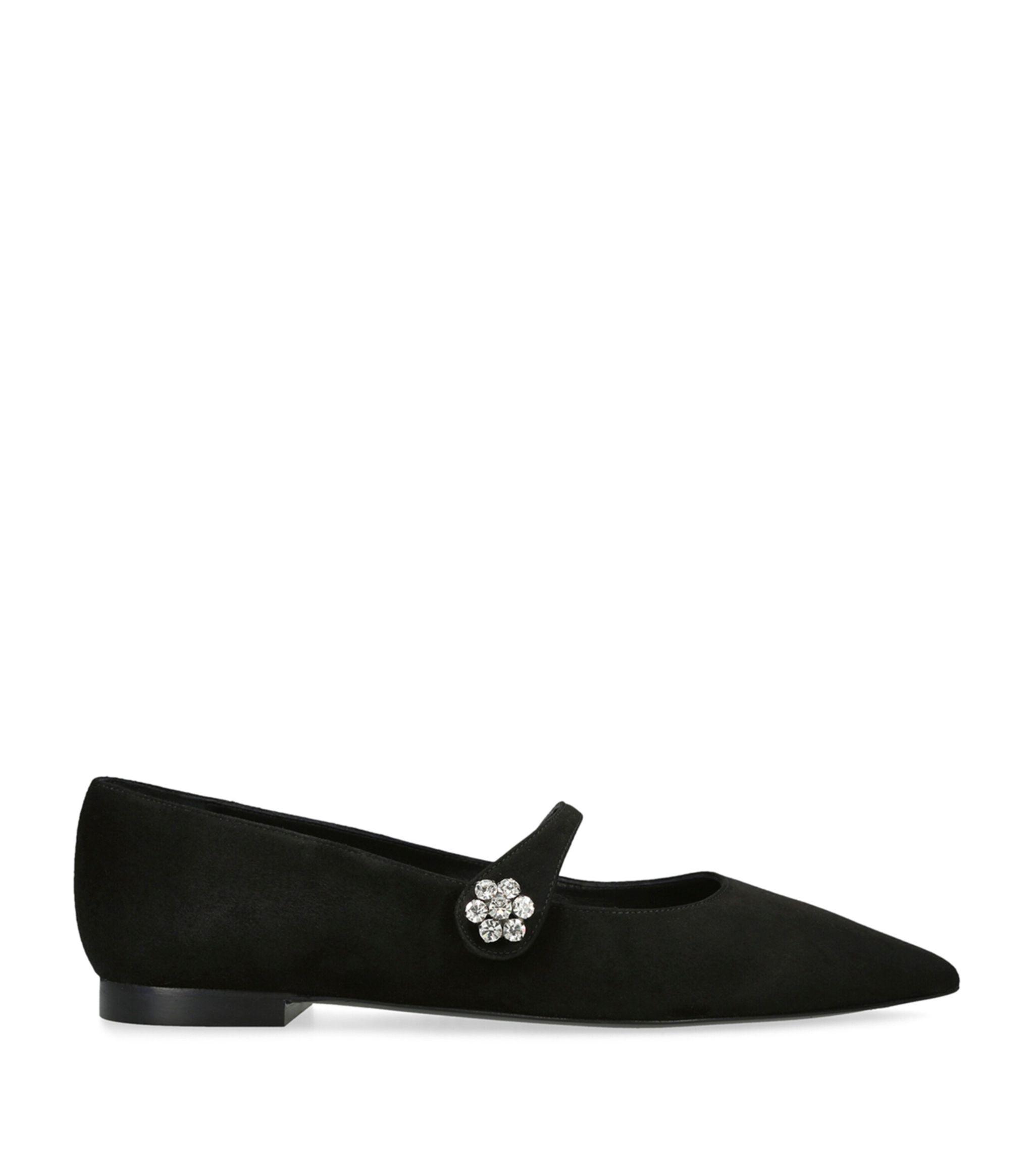 stuart weitzman suede flats