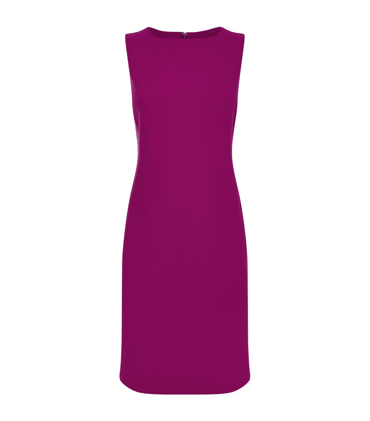Lyst - Armani Sleeveless Wool Shift Dress in Pink