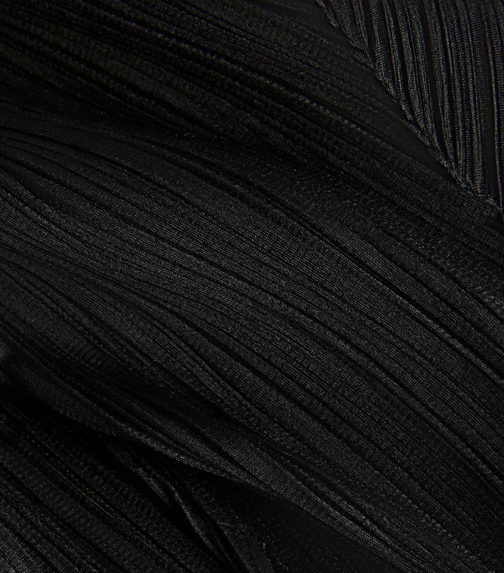 PLEATS PLEASE トップス　KOMBU 黒 Pleats Please Issey Miyake Asymmetric Kombu Top in Black | Lyst