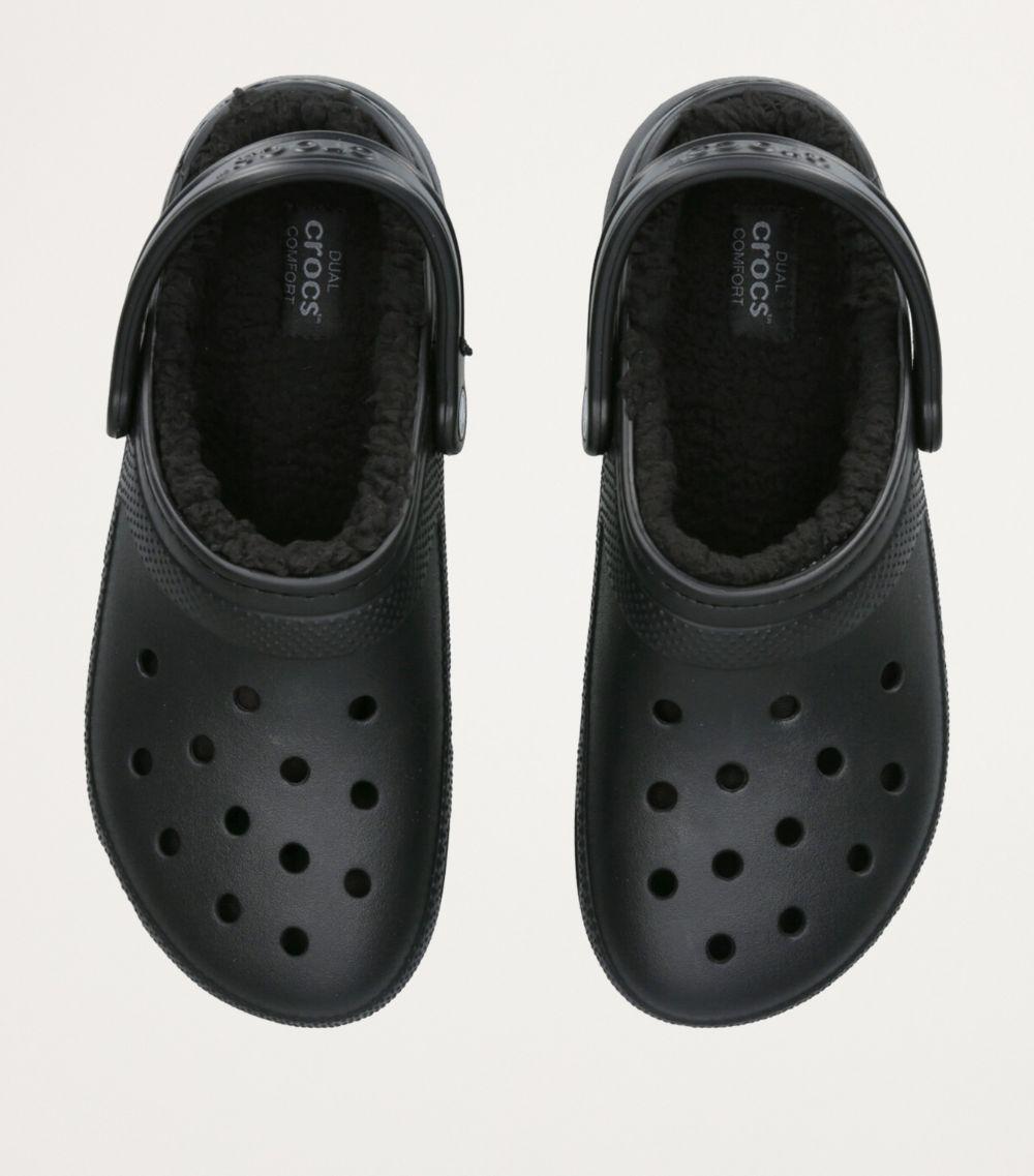 Black furry crocs deals