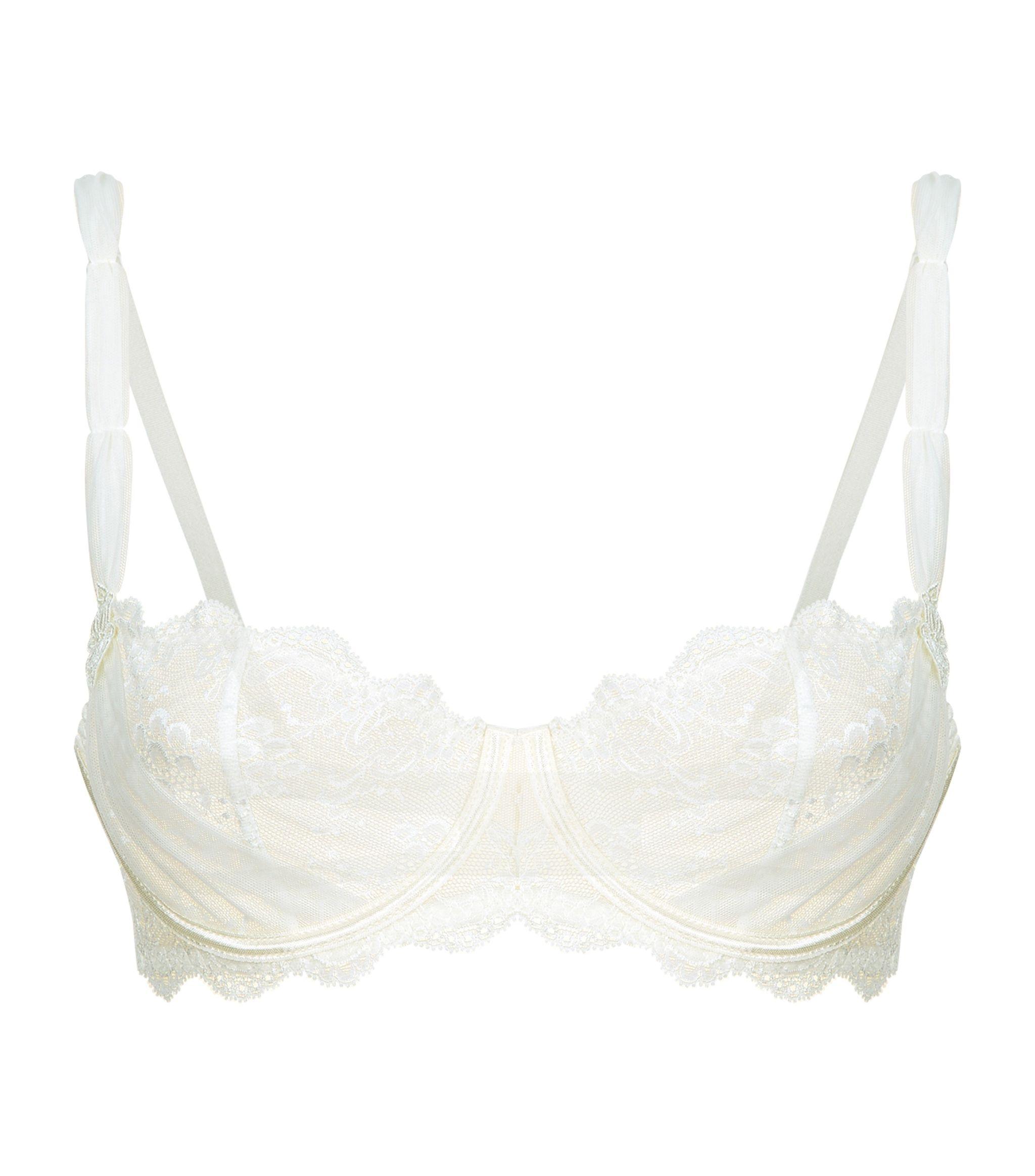 Aubade Lace Half Cup Bra In Ivory White Save 6 Lyst 