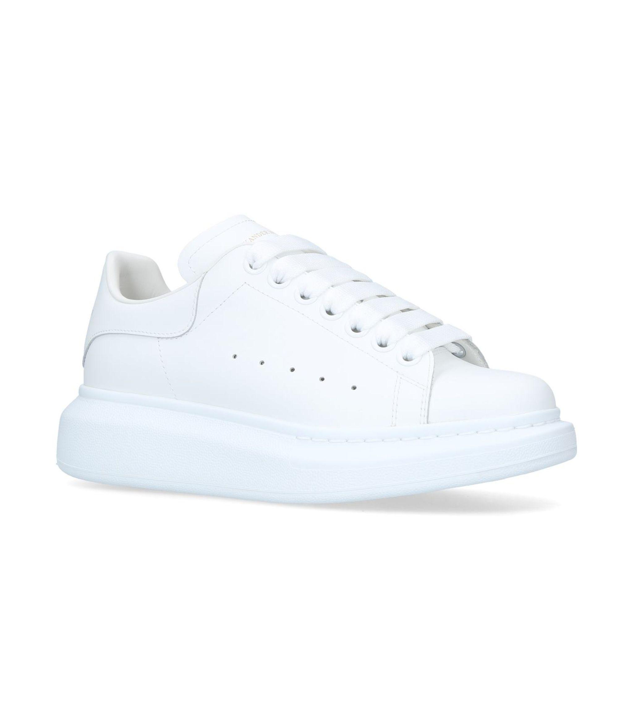 Alexander McQueen Leather Runway Sneakers in White - Lyst