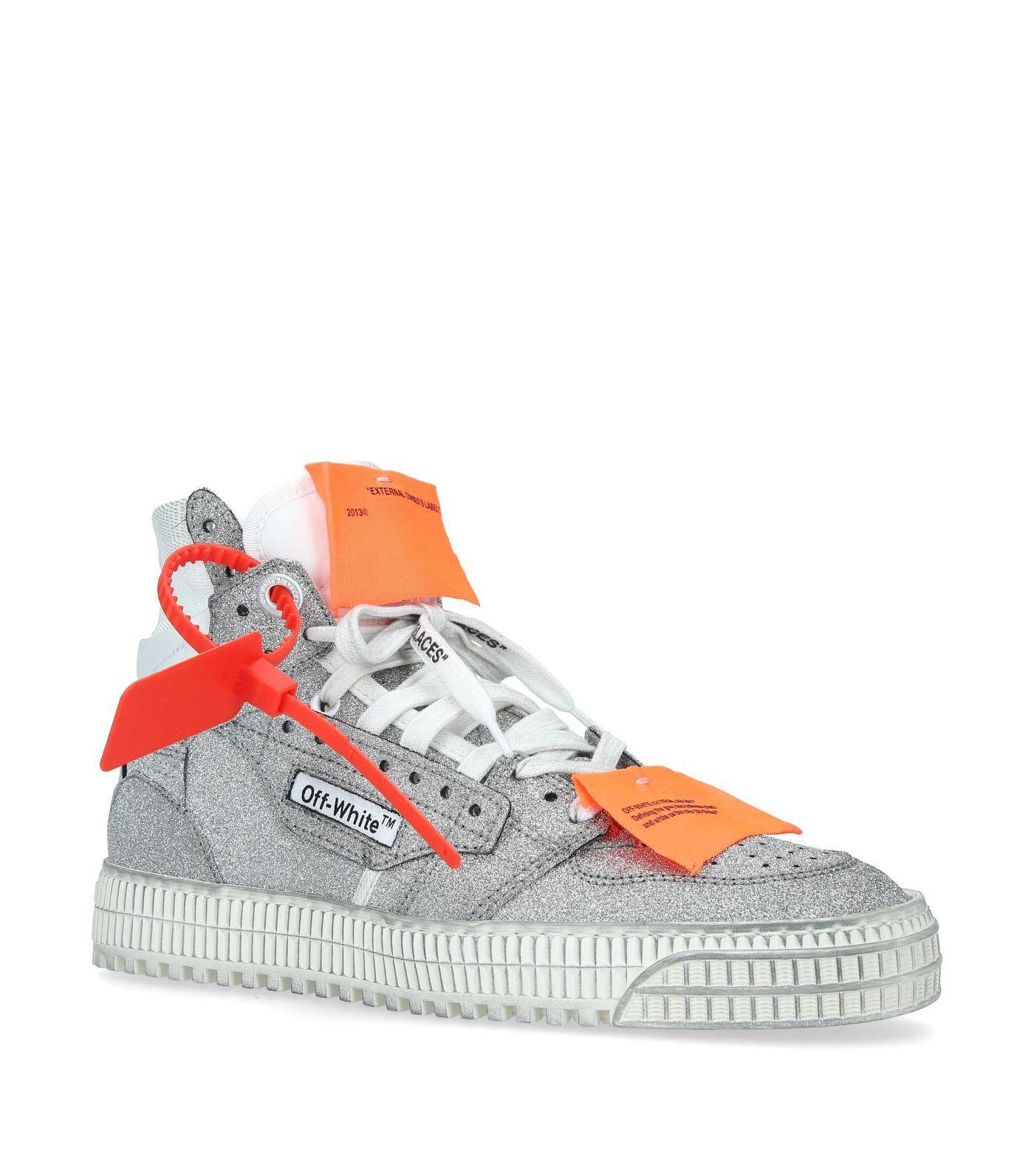 off white off court glitter sneakers