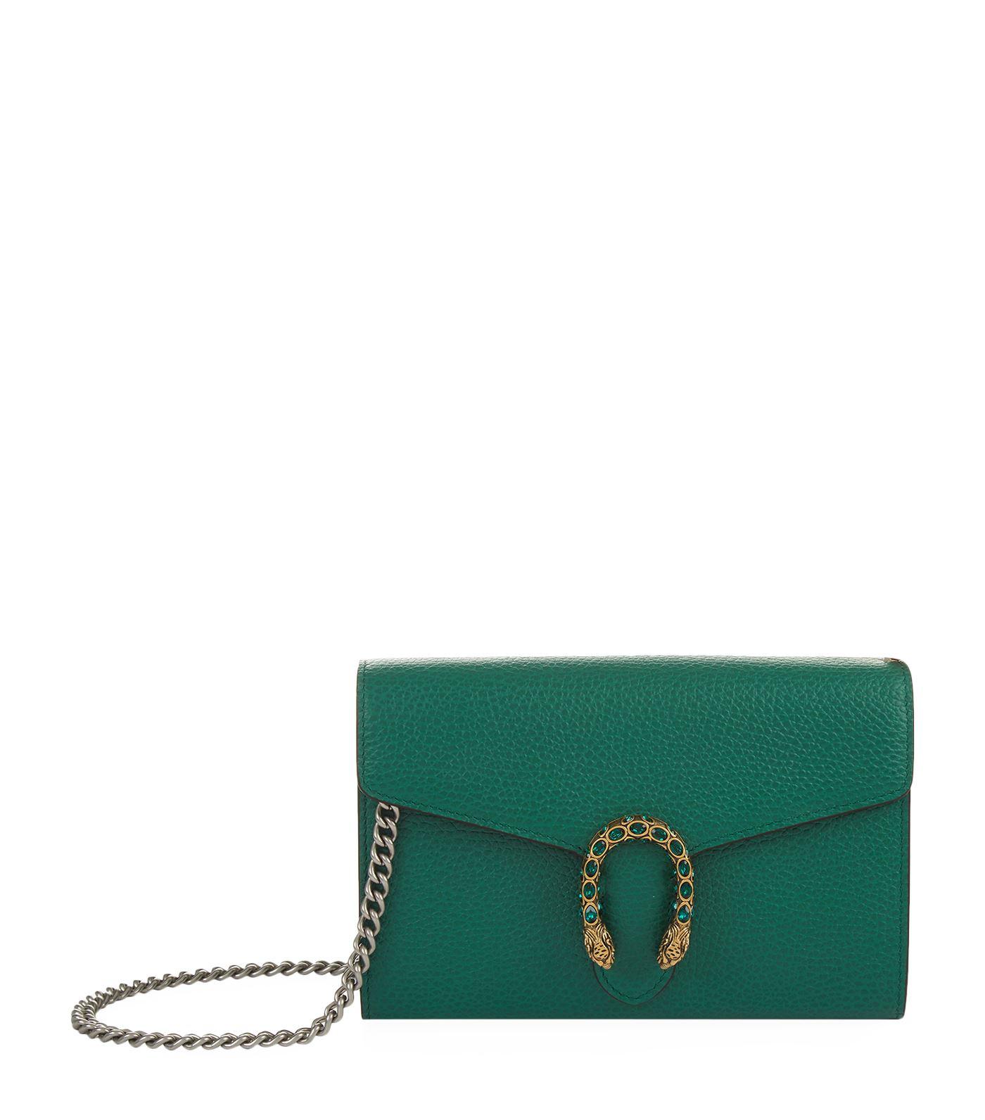 gucci green leather dionysus bag