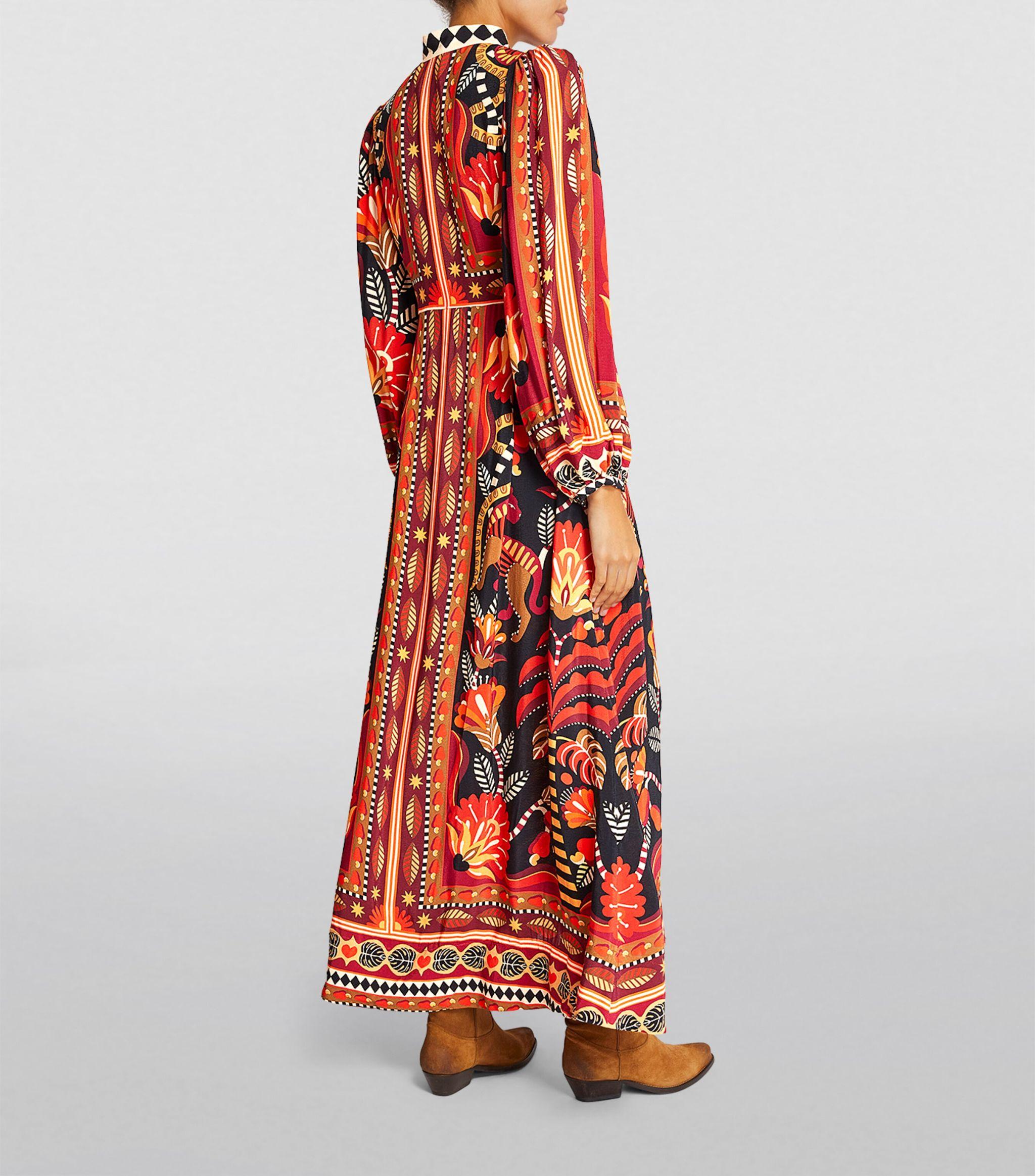 FARM Rio Women's Red Nature Beauty Scarf Maxi-dress | Lyst