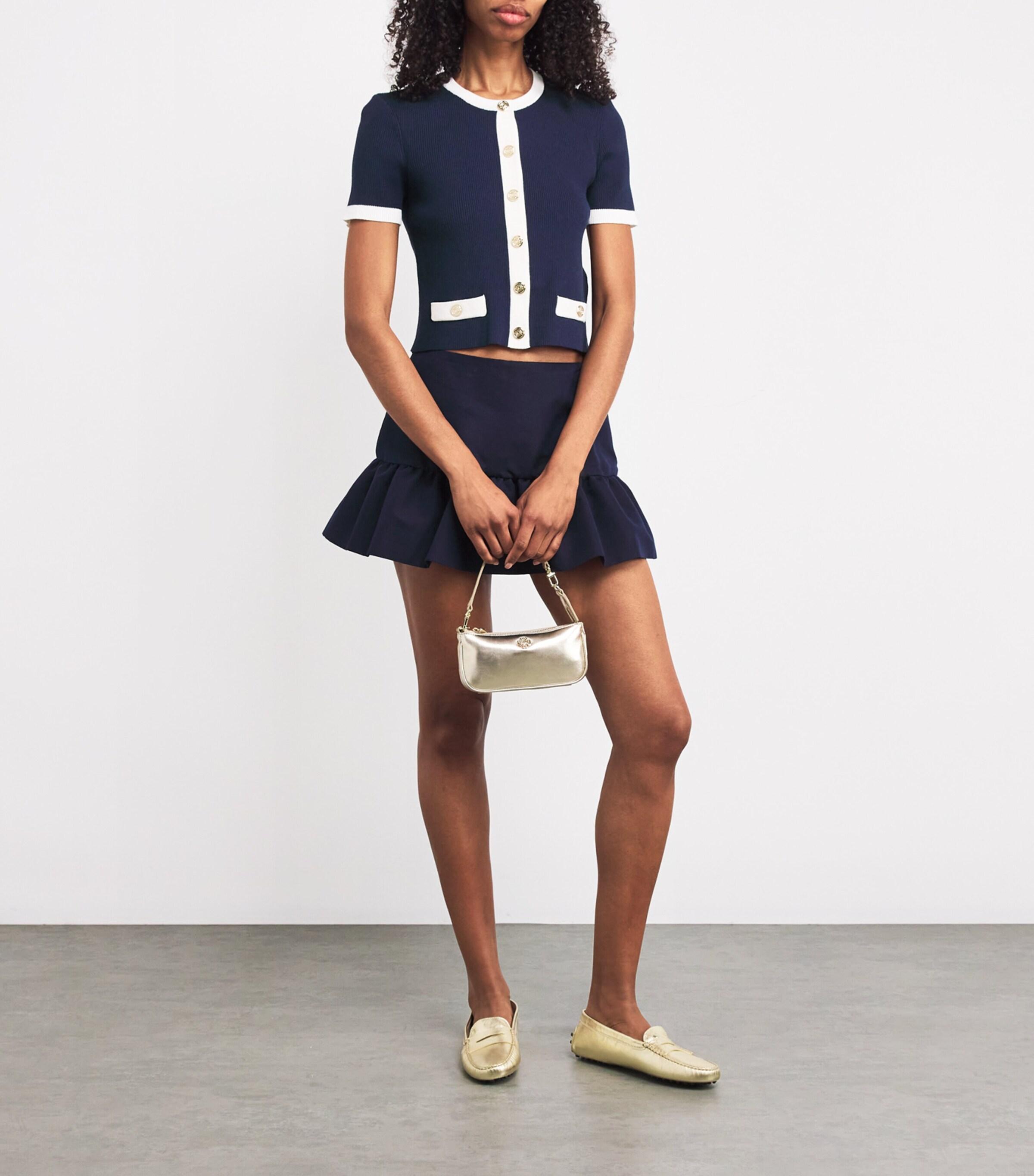 Maje Cropped Cardigan in Blue Lyst UK