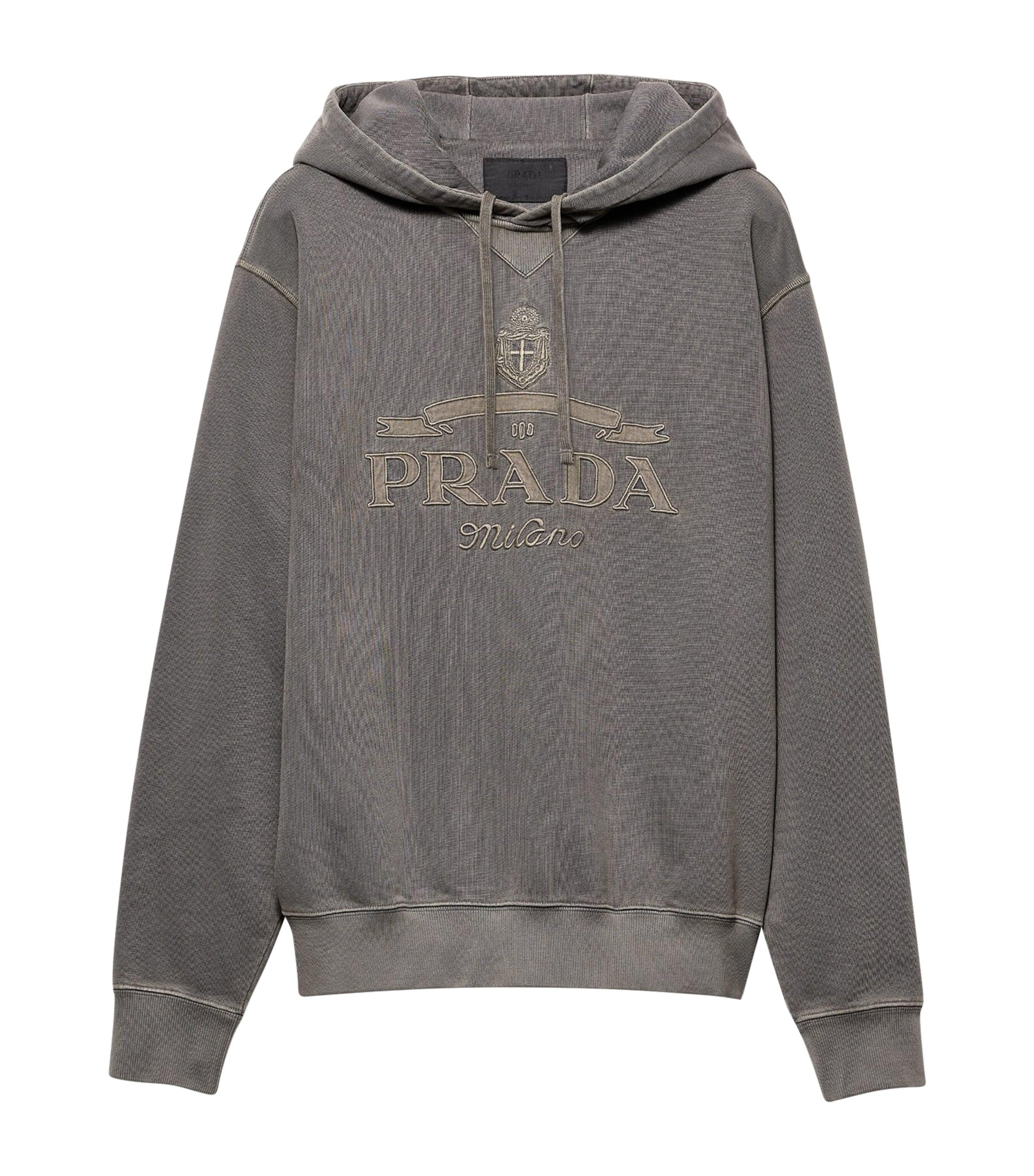 Prada logo hoodie sale
