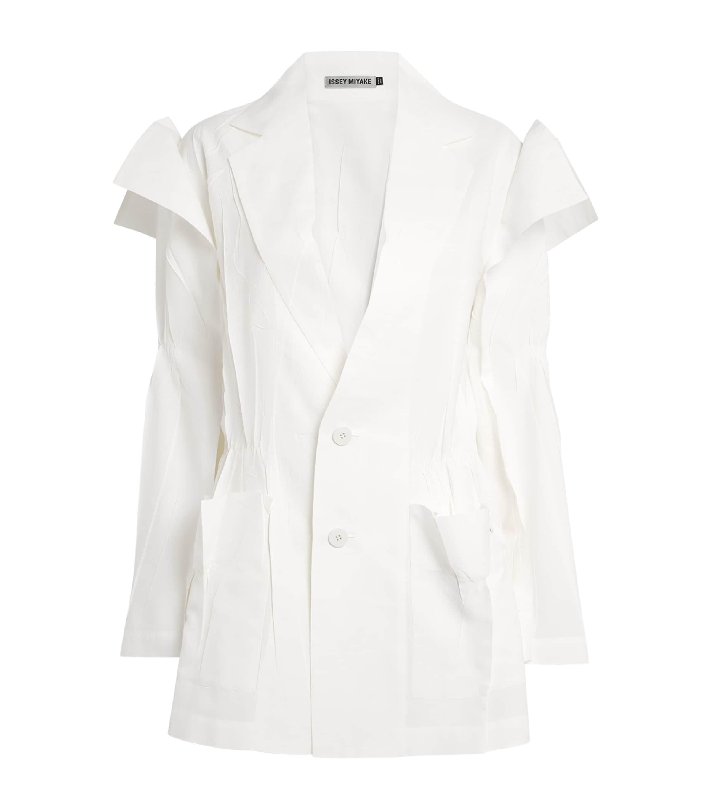 【送料&関税込】Issey Miyake Double-breasted White Jacket Issey Miyake Jackets for Women | Online Sale up to 71% off