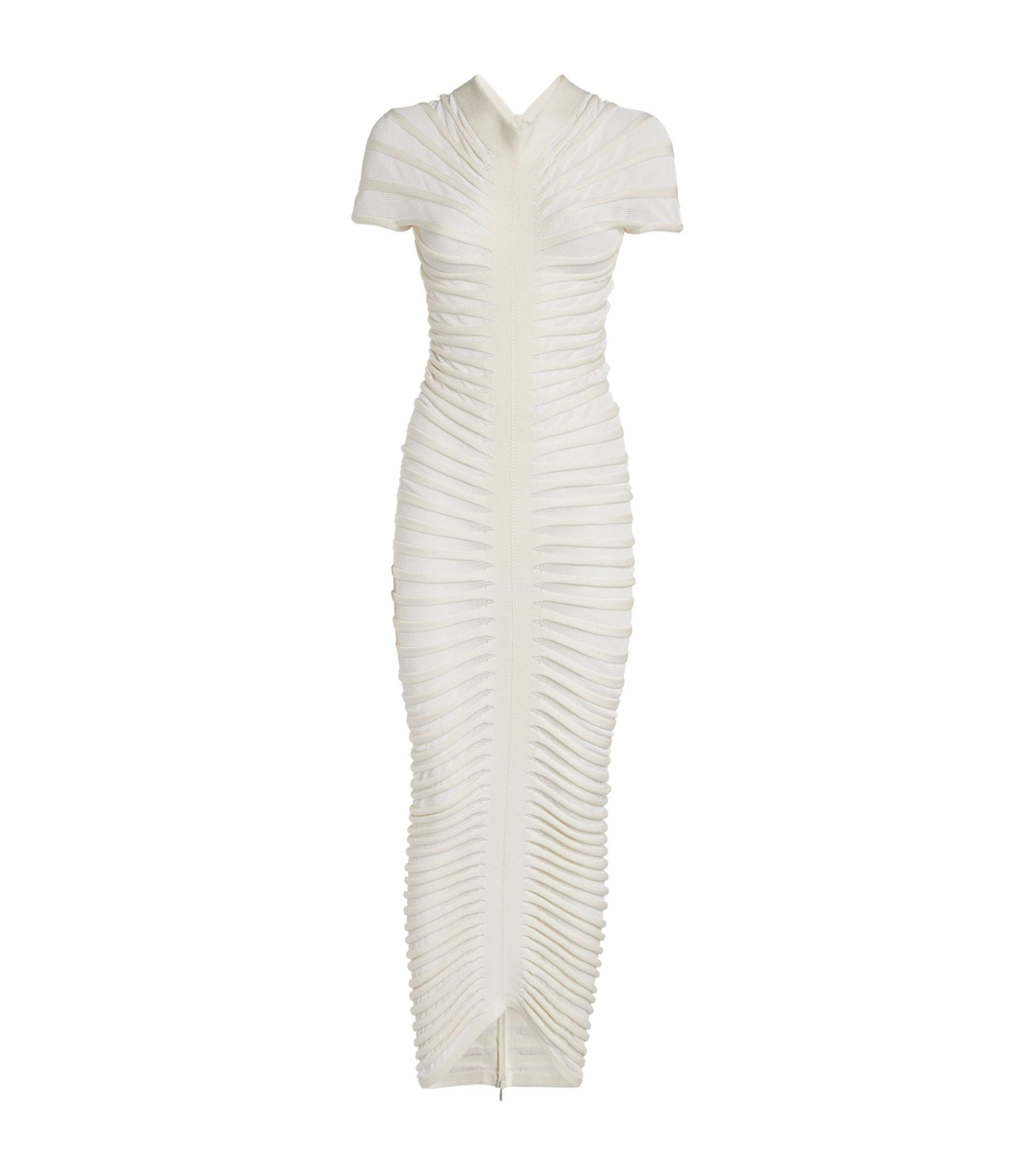 alaia tube sheer dress Alaïa Sheer Maxi Dress in White