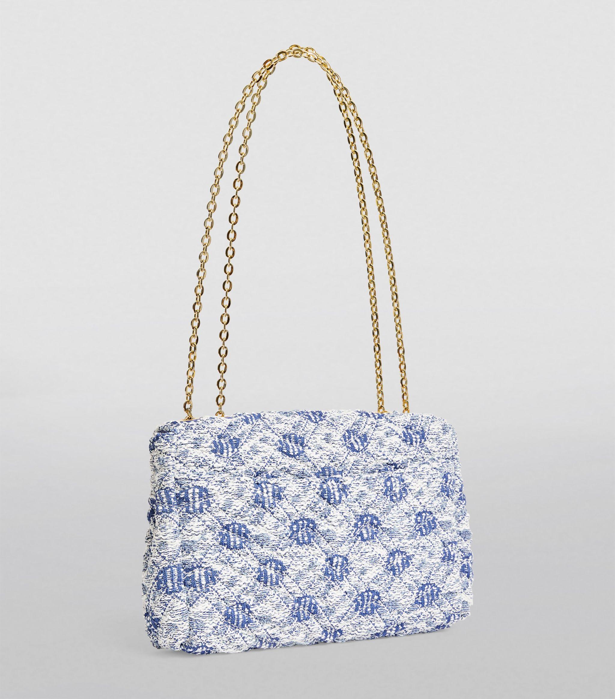 223CLOVERBLOOMKNIT Embroidered tweed bag - Medium Bags - Maje.com
