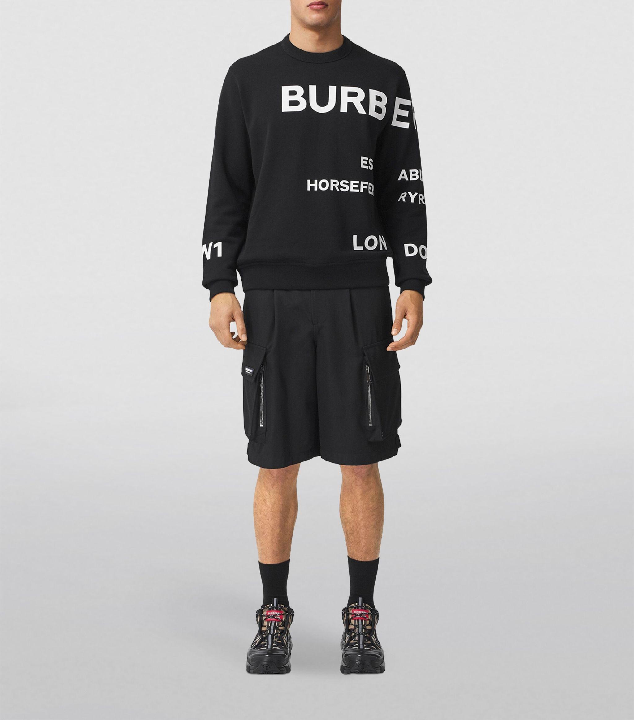 Burberry Men's Rose-Print Fleece Hoodie