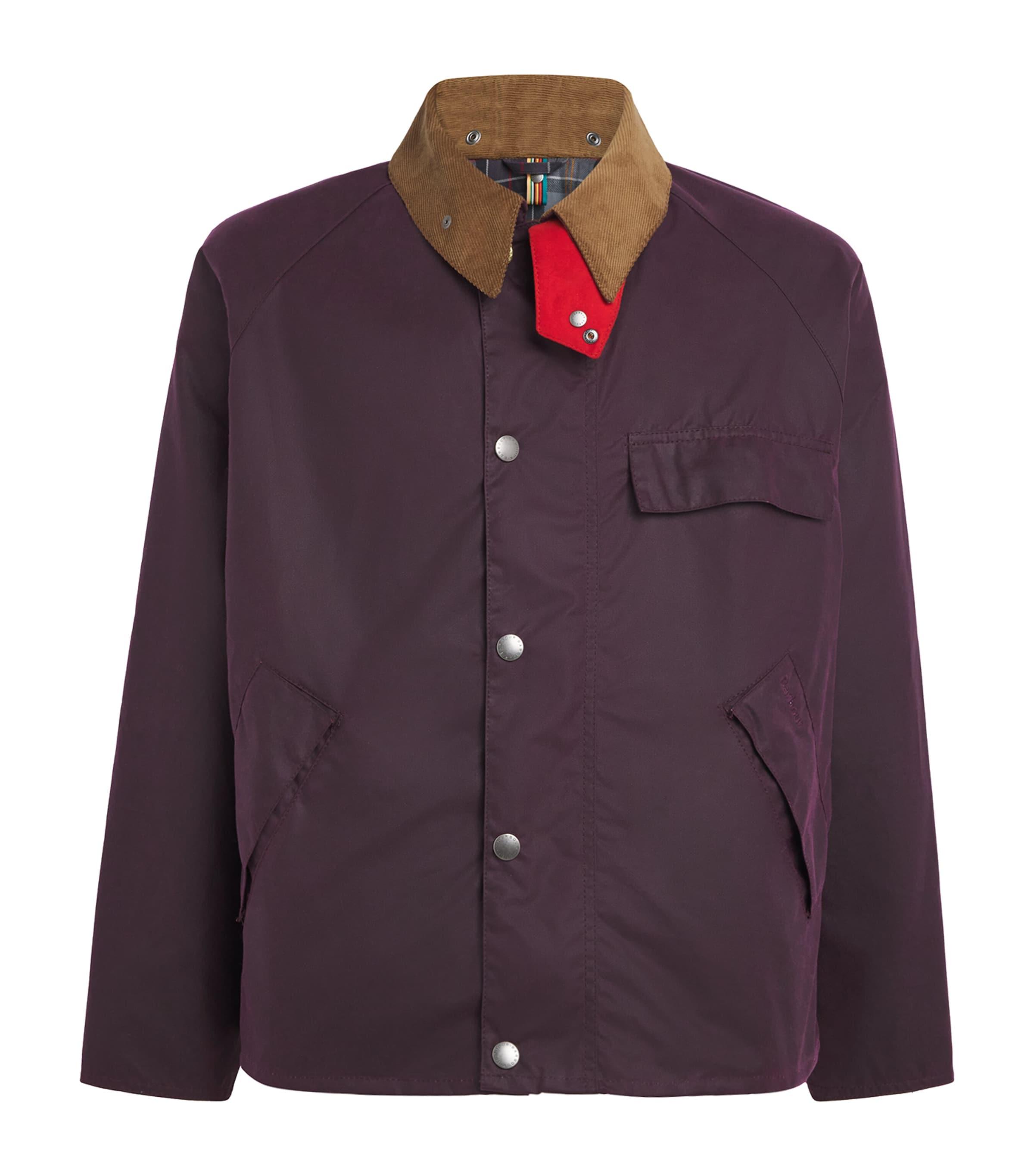 Barbour X Paul Smith Transport Waxed Jacket in Purple for Men | Lyst