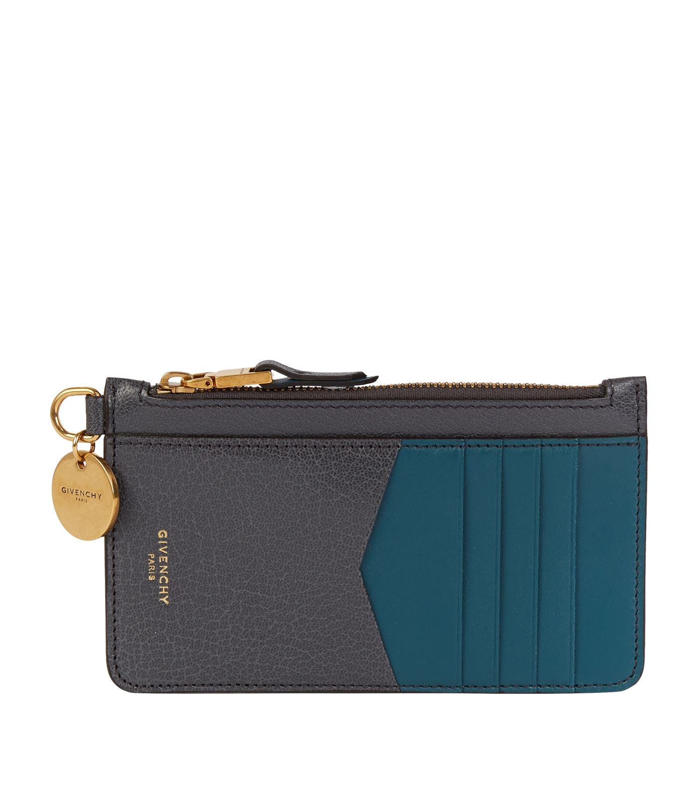 Givenchy Leather Zipped Card Holder in Blue Lyst