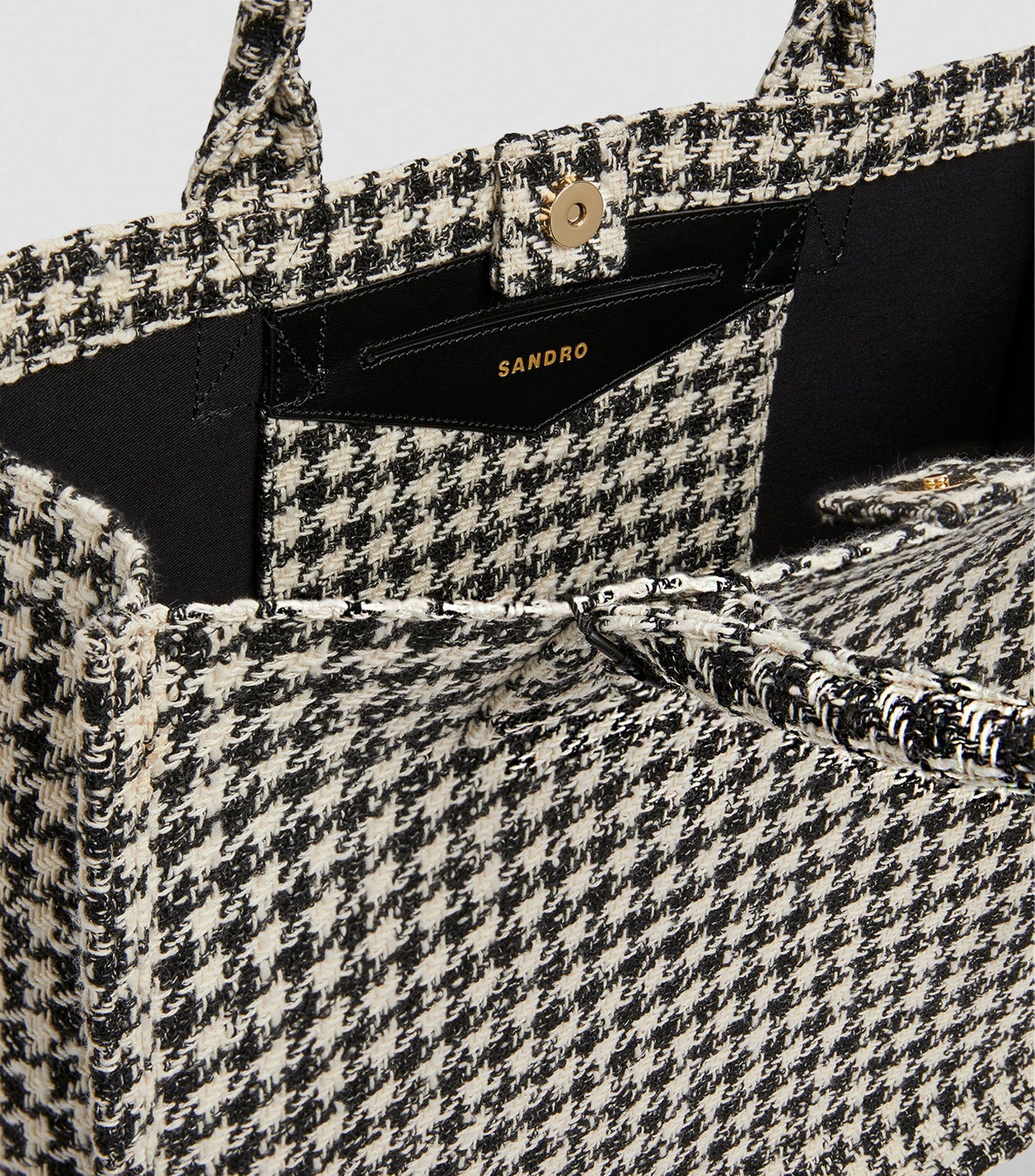 Sandro Tweed Tote Bag in Natural Lyst UK