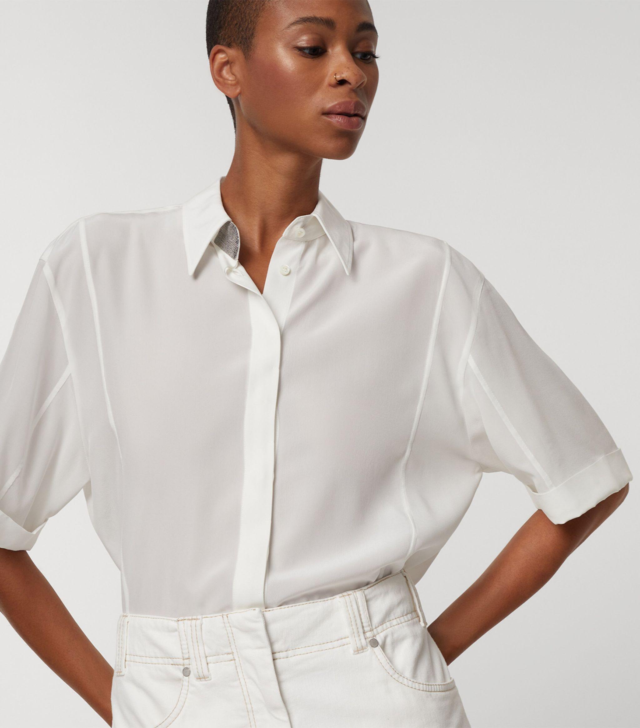 Silk short sleeve best sale shirt