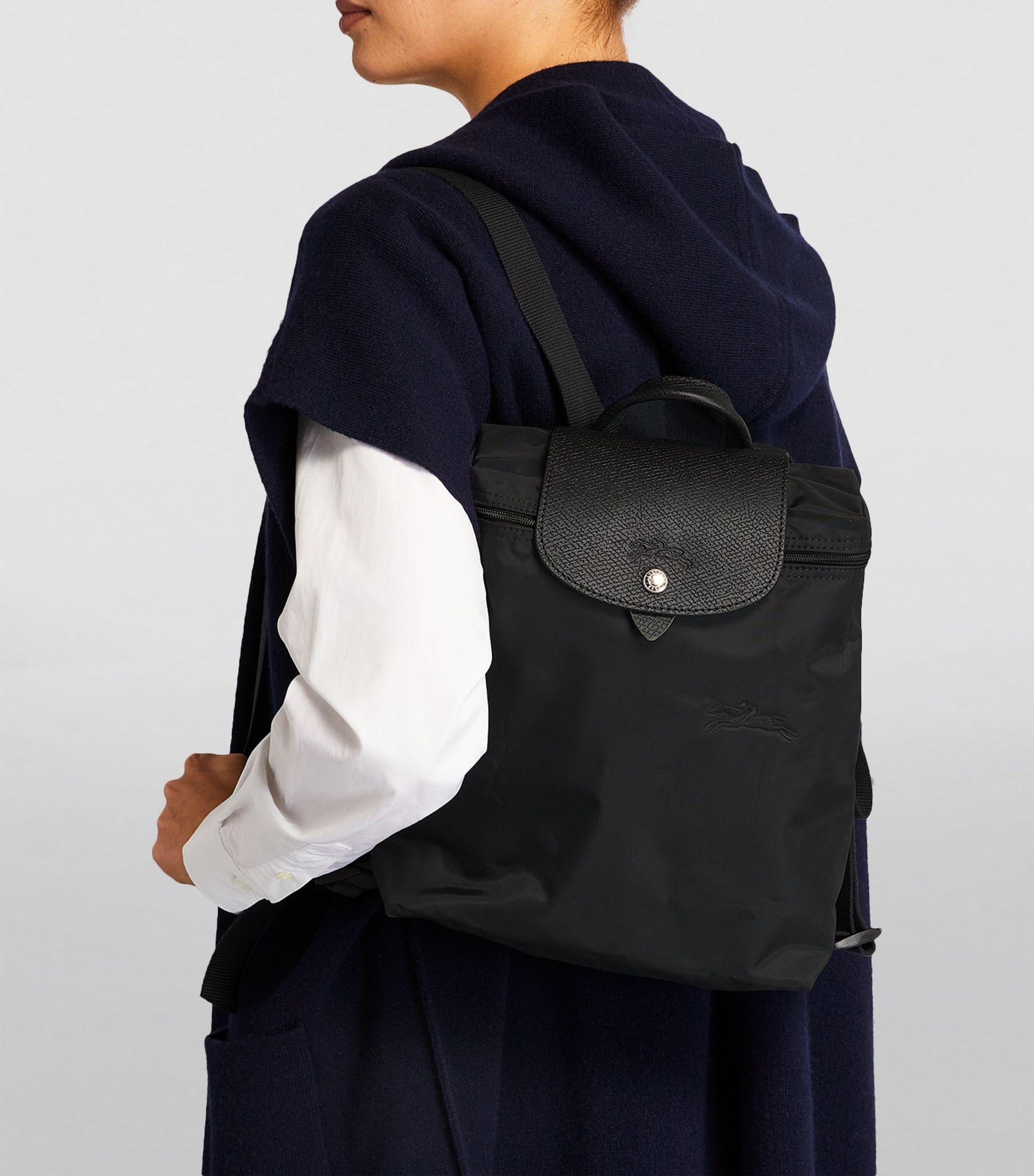 Longchamp Le Pliage Green Backpack in Black Lyst UK