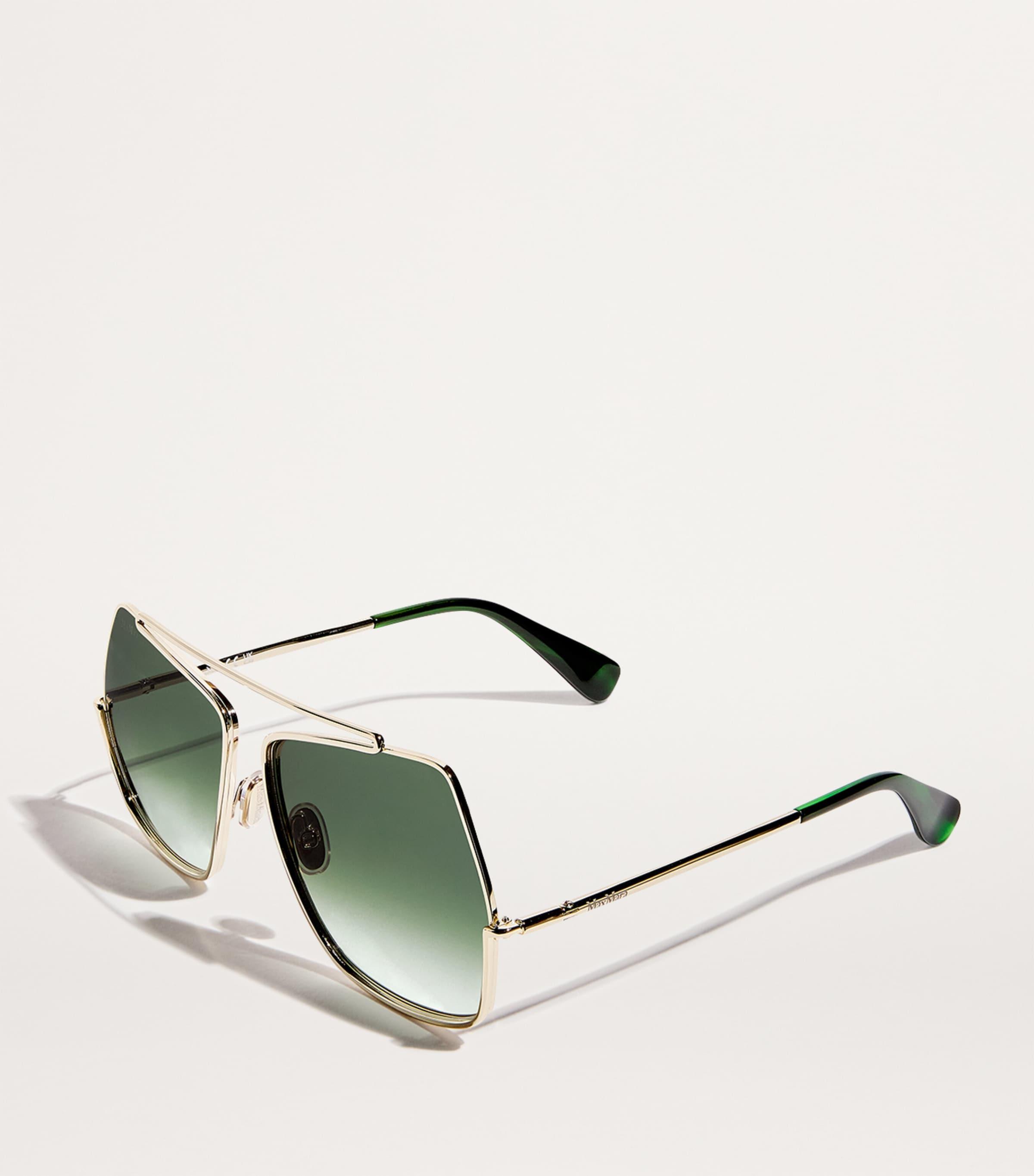 Max Mara Elsa Petite Oversized Sunglasses in Green | Lyst display picture 3