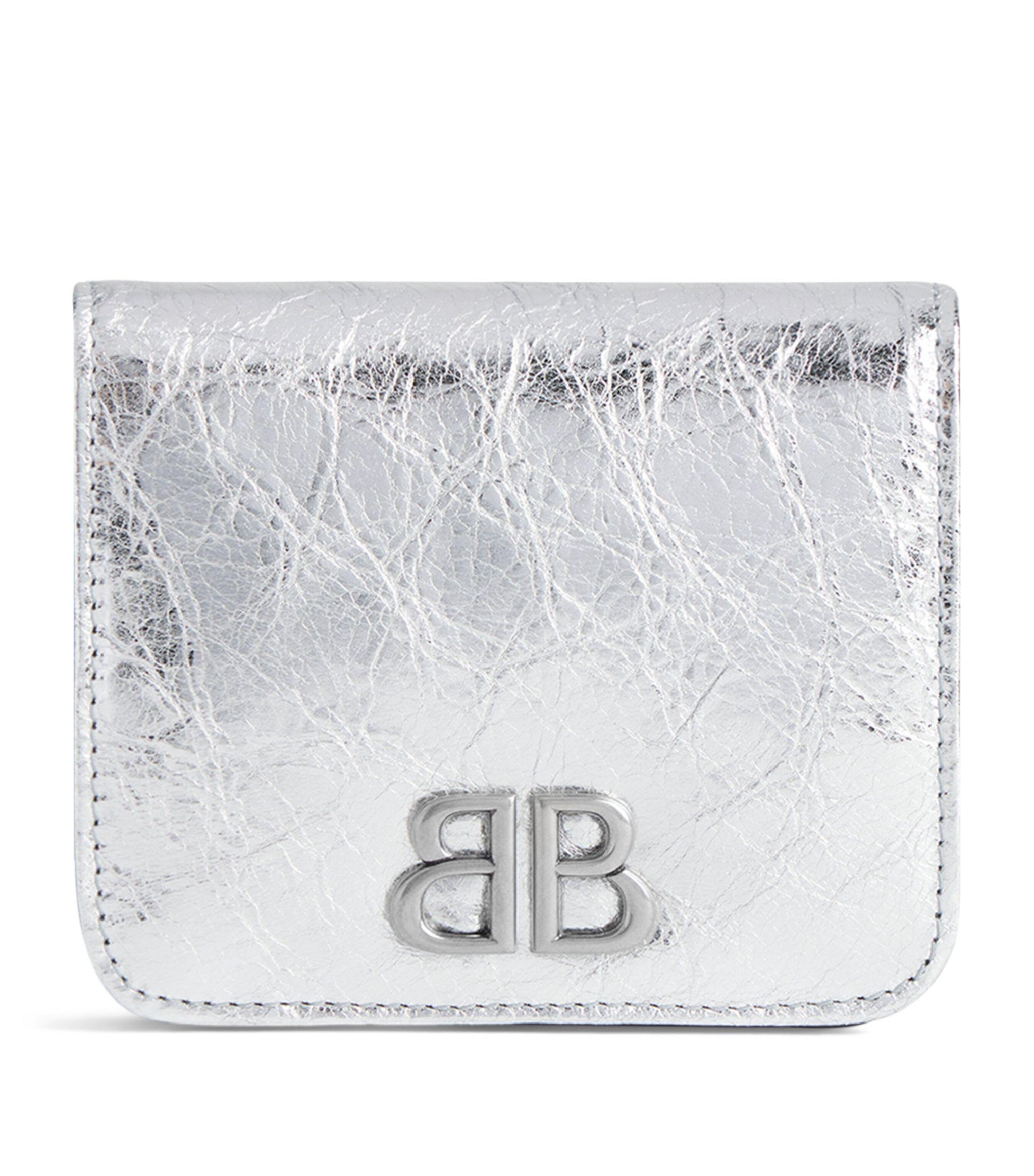 Balenciaga Leather Monaco Wallet in Metallic Lyst