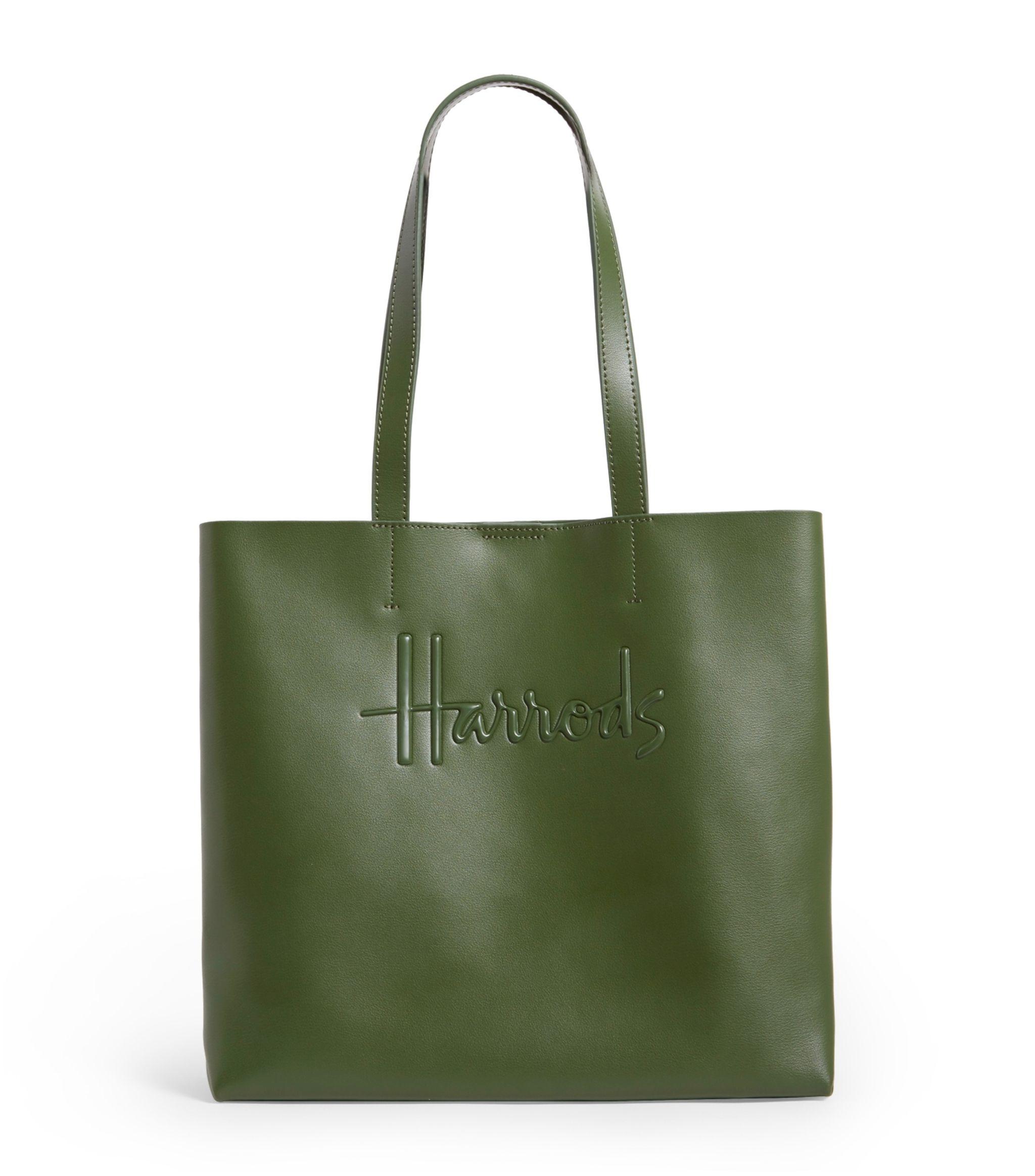 Harrods Medium Leather Kensington Tote Bag in Green Save 4 Lyst