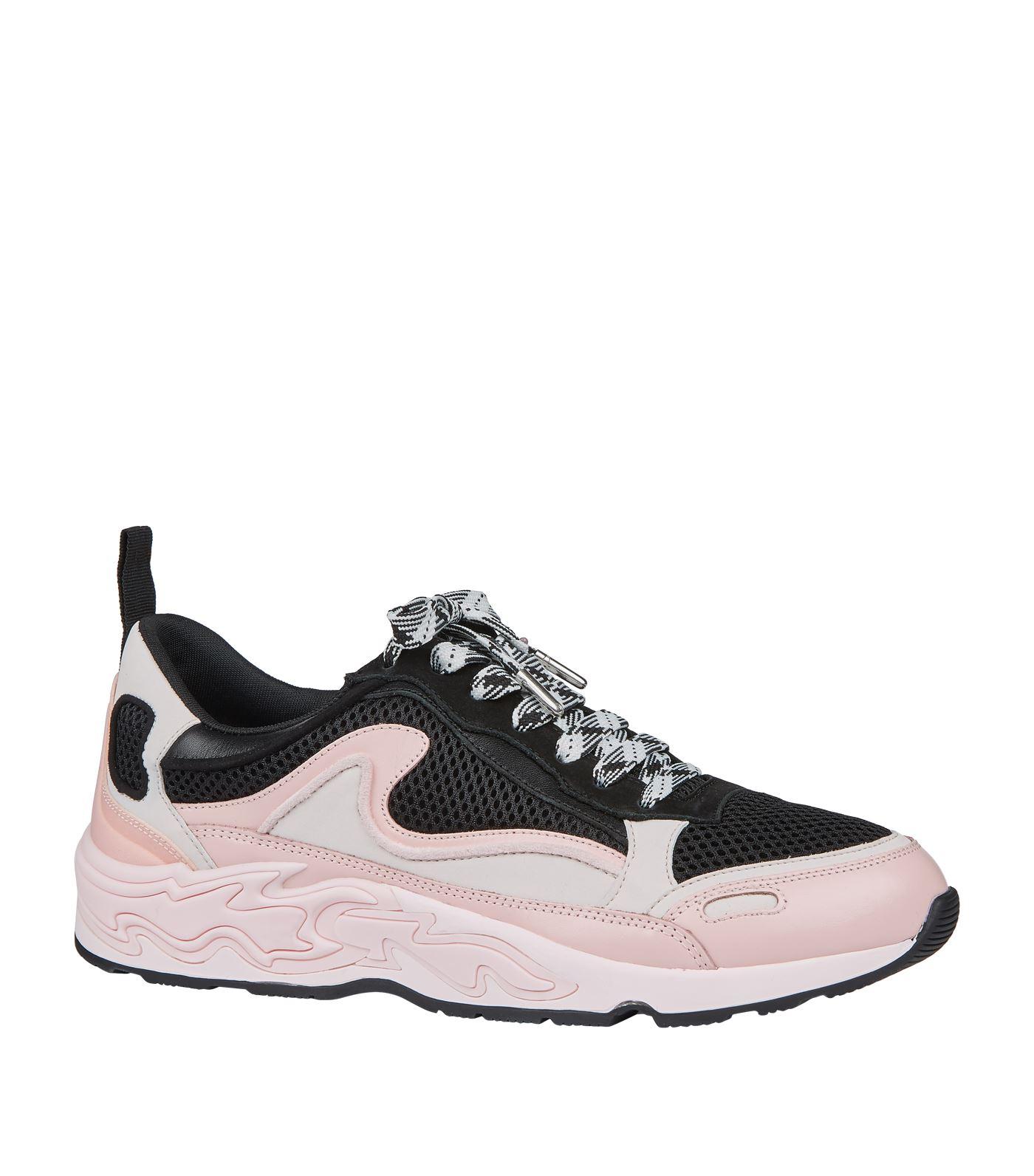 Sandro Leather Flame Sneakers in Pink - Lyst