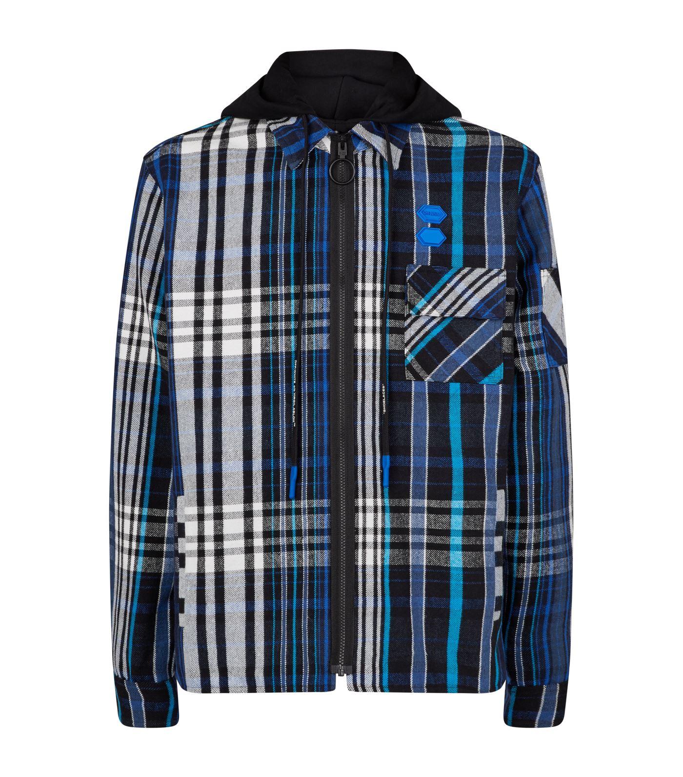 Off-White c/o Abloh Padded Flannel in Blue for Men -