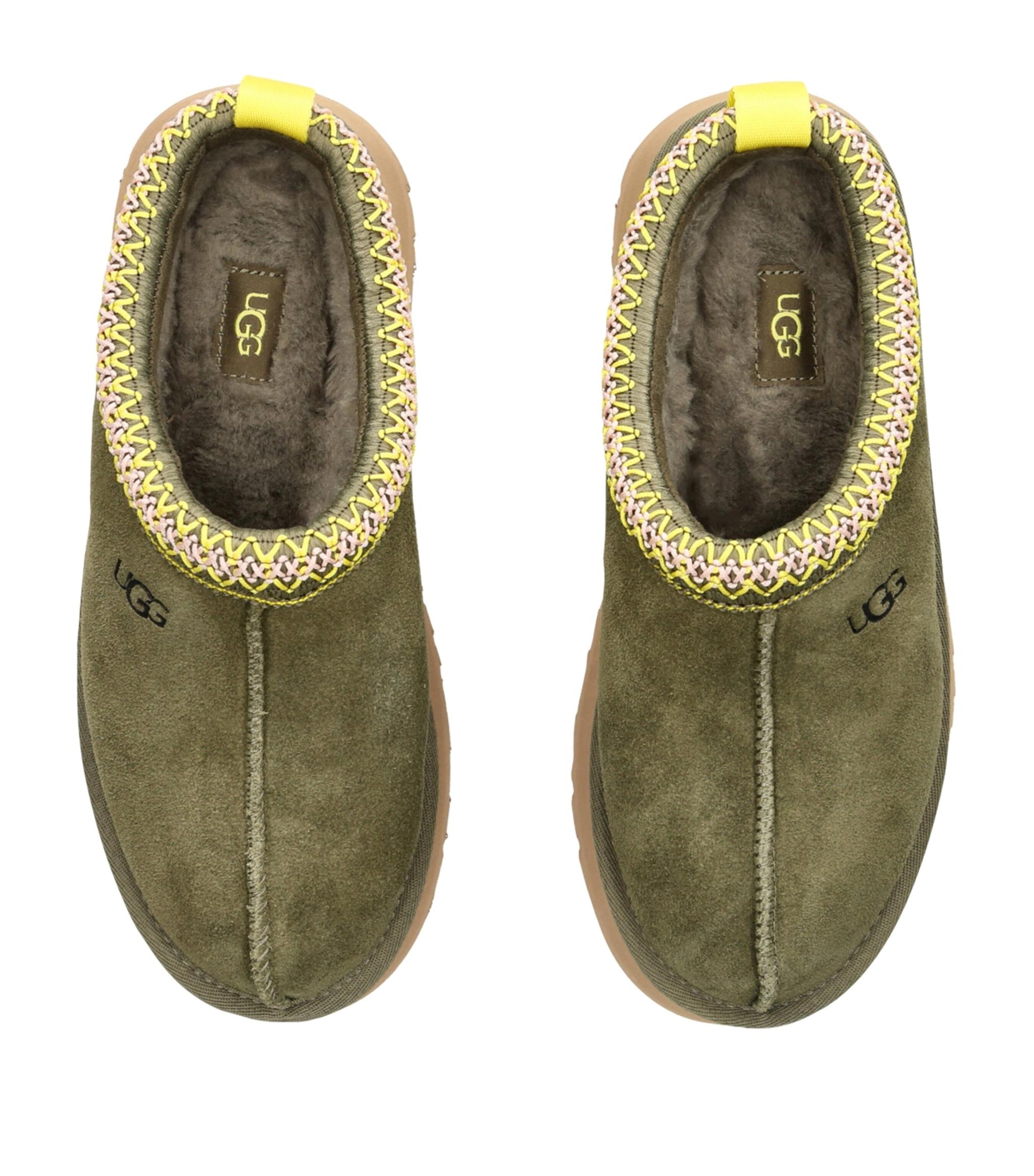UGG Suede Tazz Slippers in Green | Lyst