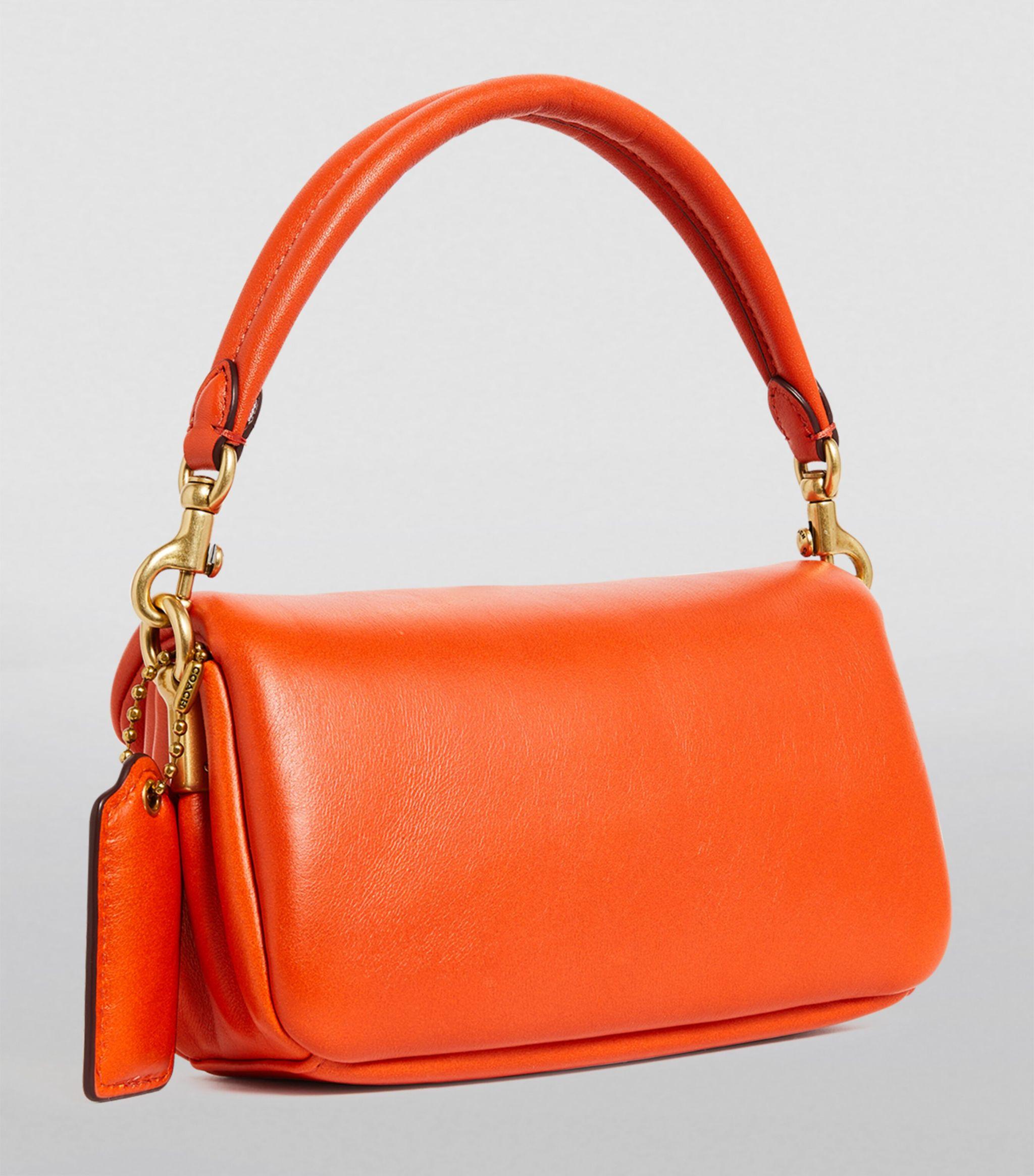 COACH Leather Pillow Tabby Cross-body Bag in Orange