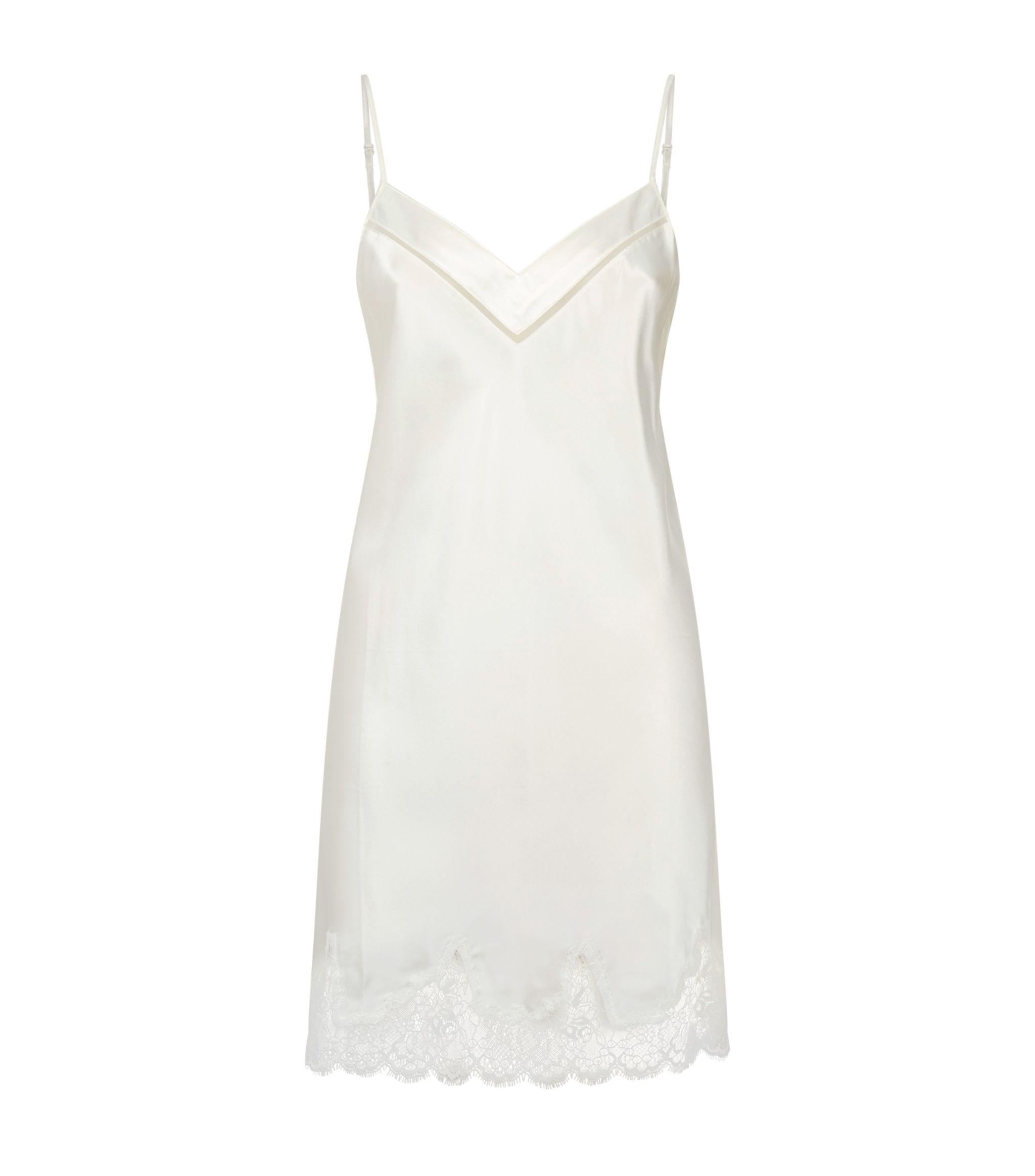 Simone Perele Silk Nightgown in White | Lyst
