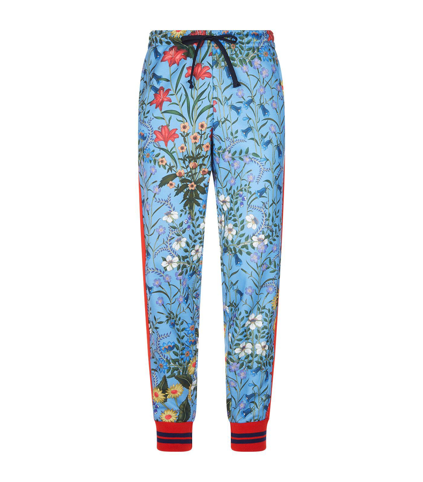 blue gucci track pants