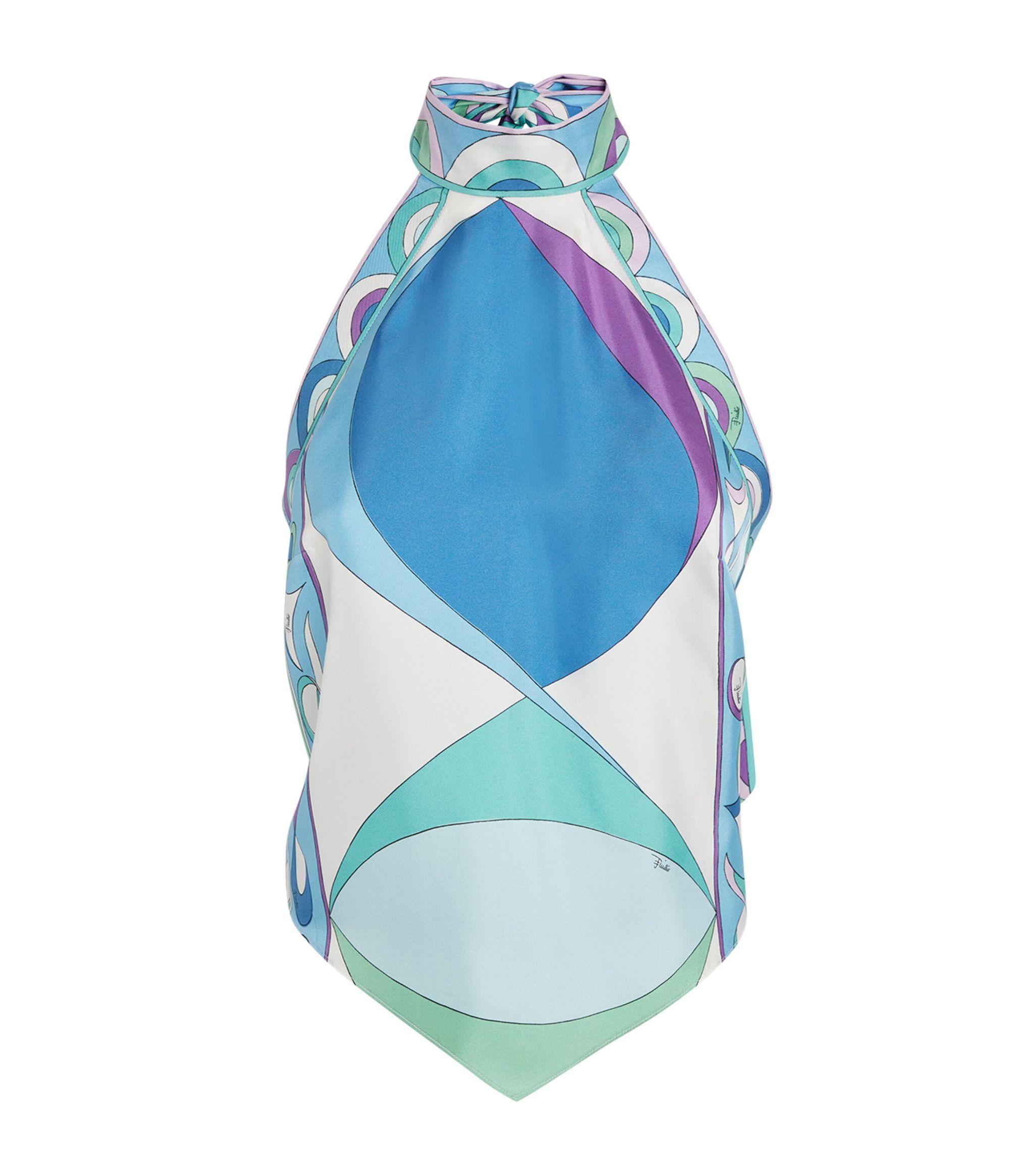 EMILIO PUCCI チュニック 青系 EMILIO PUCCI（エミリオプッチ）ワンピース 青 サイズ:38(S位