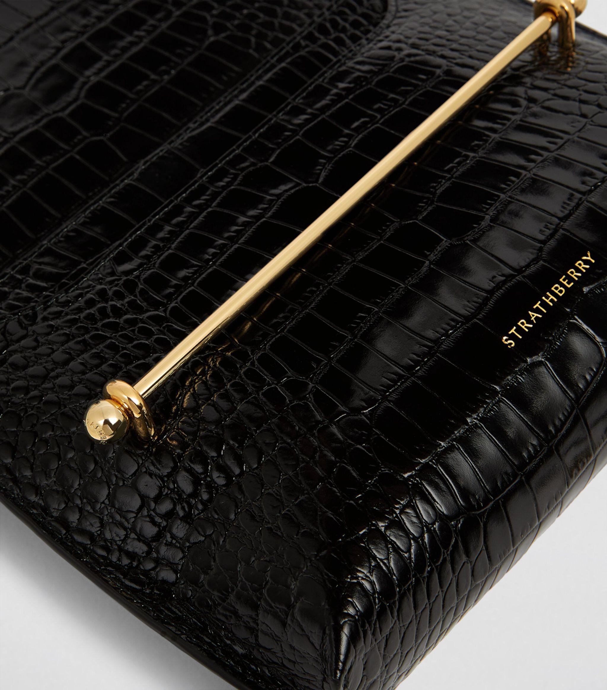 Strathberry Leather Stylist Clutch Bag in Black | Lyst