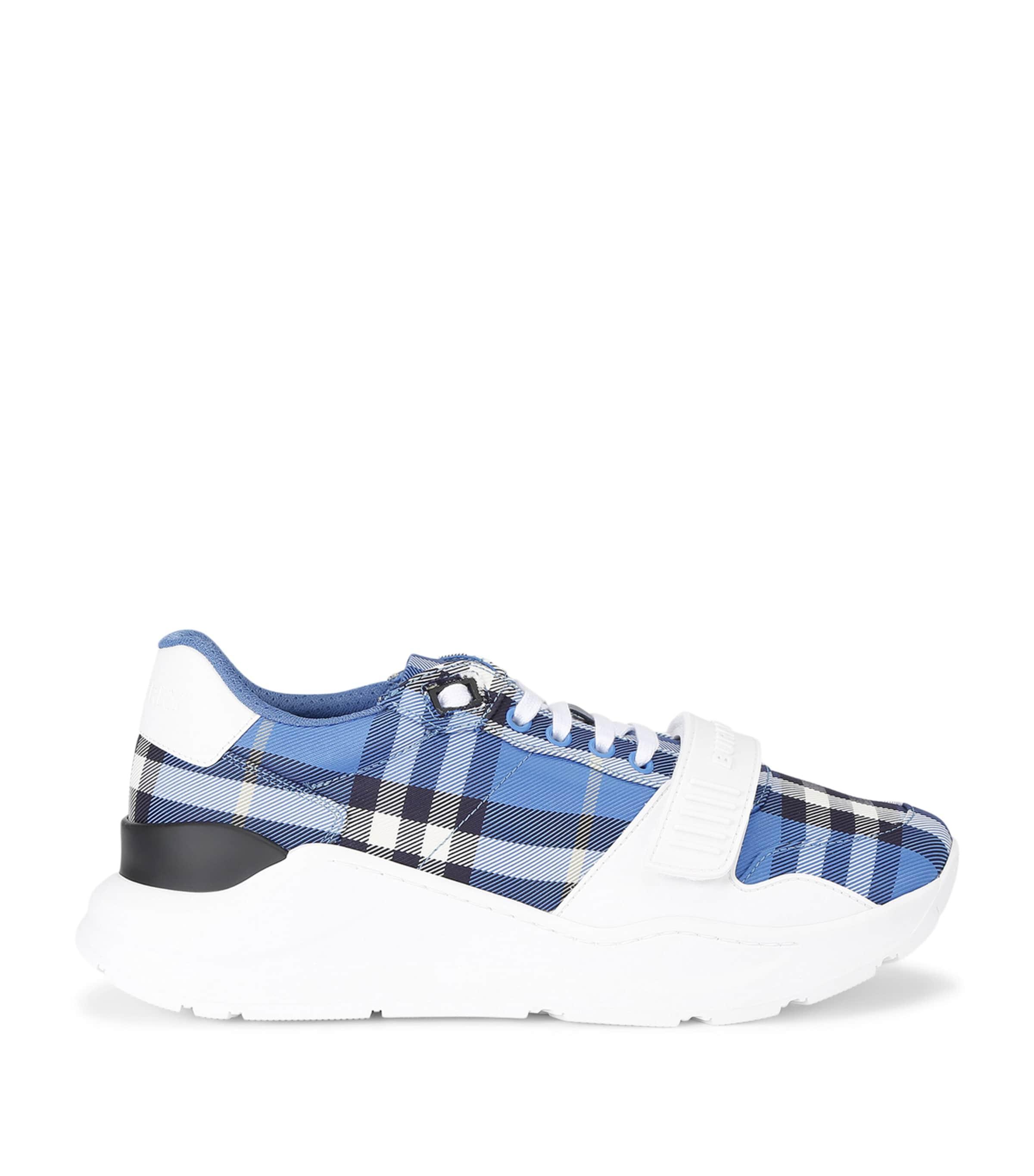 【関税込み】Burberry ブルー チェック スポーツレギンス チェック ストレッチジャージー レギンス (アーカイブベージュ