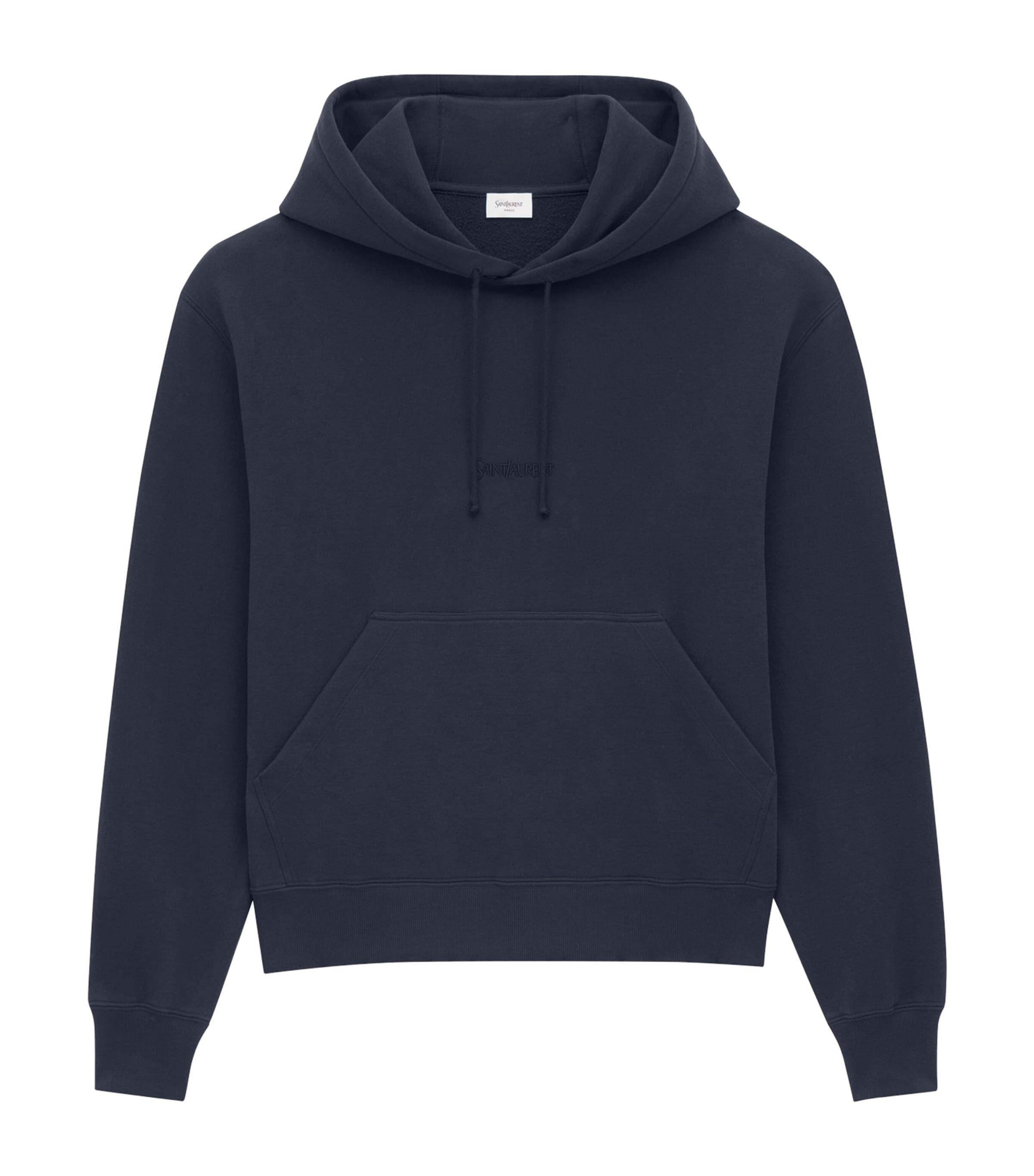 パーカー・フーディ SAINT LAURENT Men Hoodies 778464 BLUE Blue Logo Hoodie - Saint Laurent - Men | WE IN STYLE