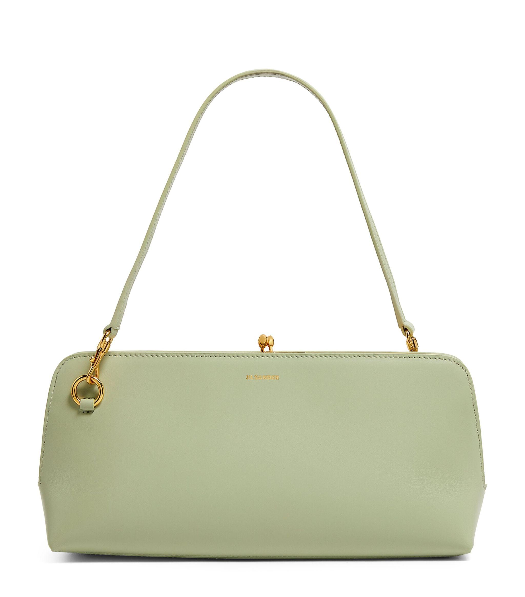 Jil Sander Small Leather Goji Shoulder Bag in Green Lyst