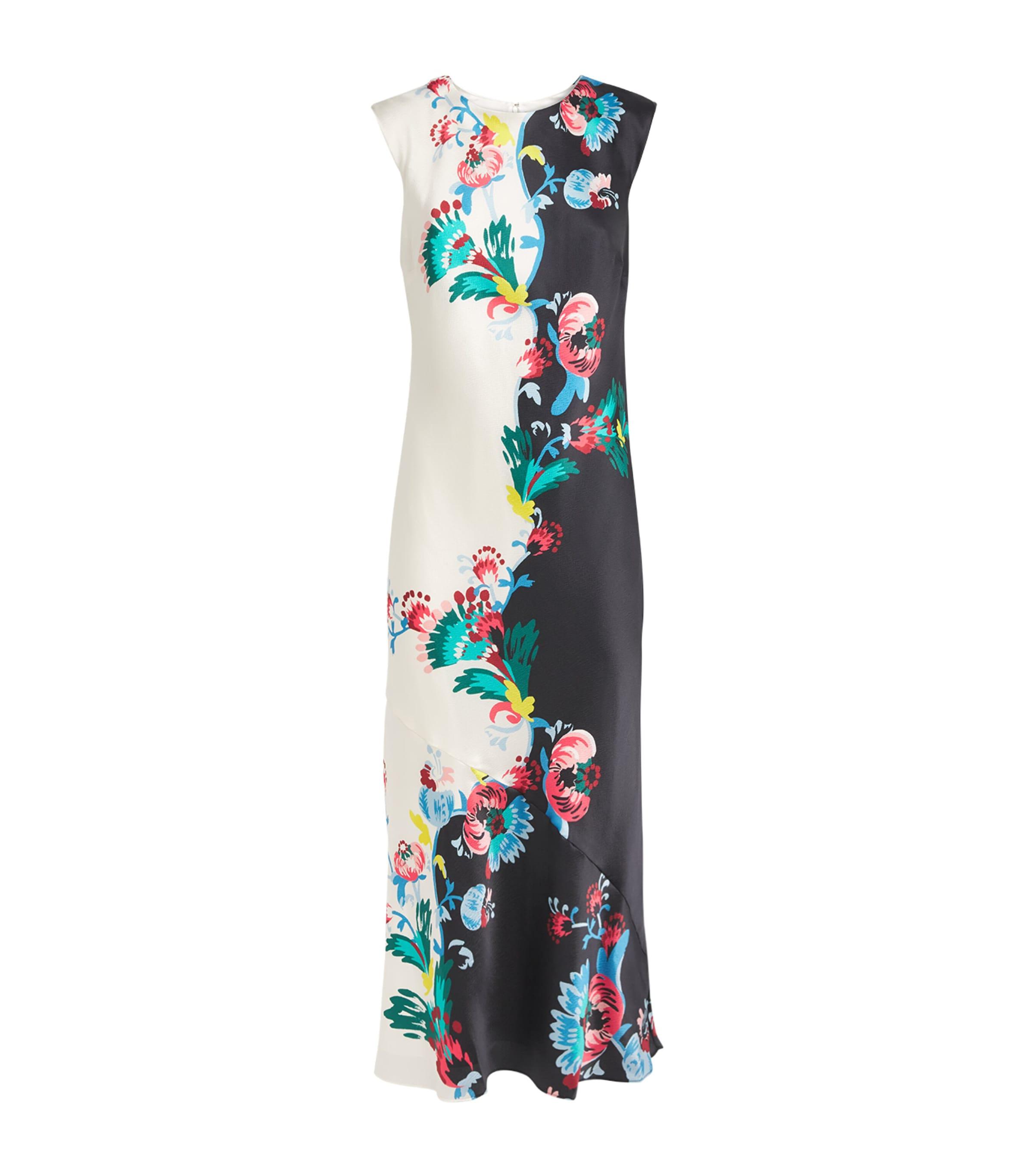 knee length dresses for ladies Tilly Dress in Bellis Patchwork – SALONI main image 0